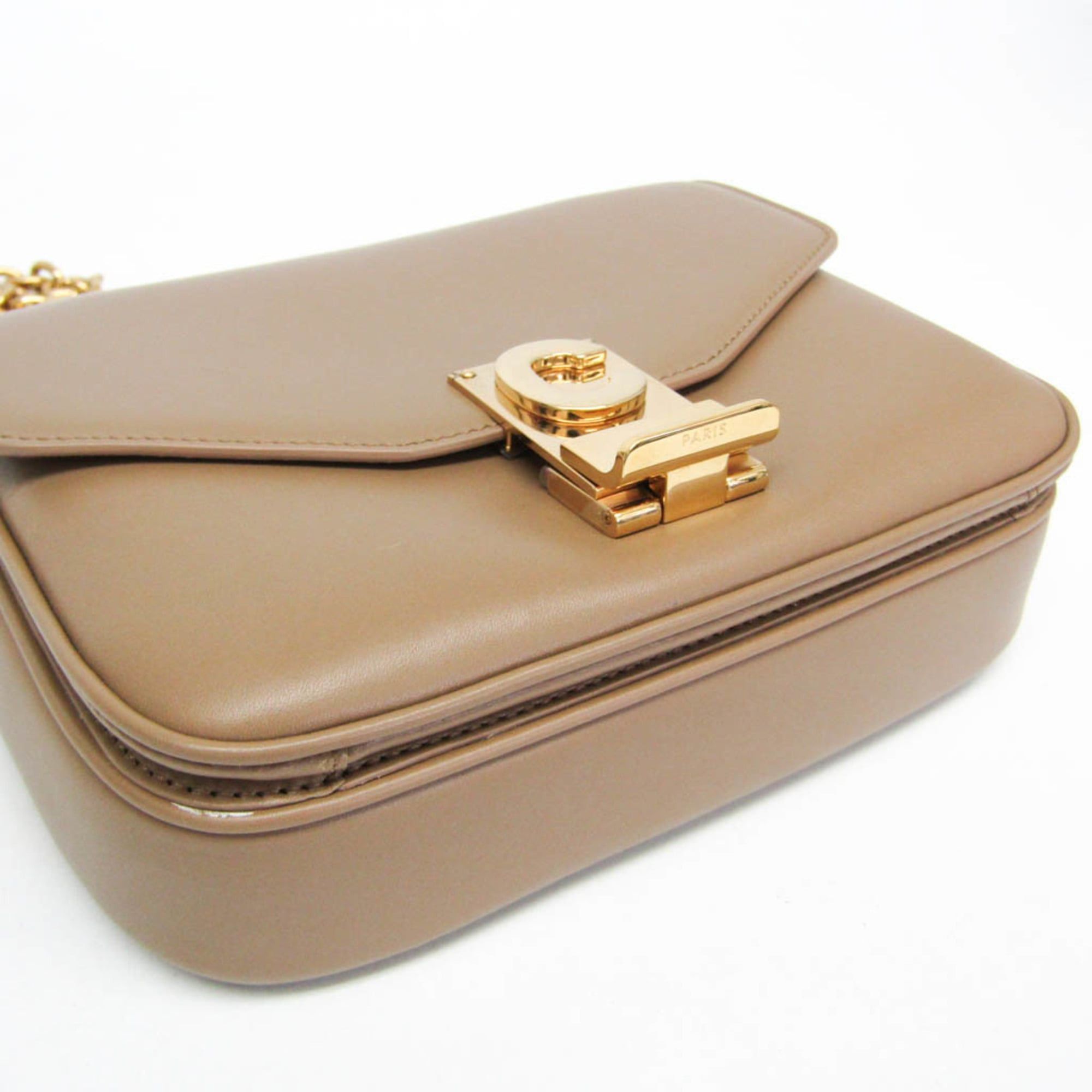 Celine Celine C Small Chain Shoulder Bag 188403 Women's Leather Handbag,Shoulder Bag Light Beige Size ONE SIZE - 4 Thumbnail