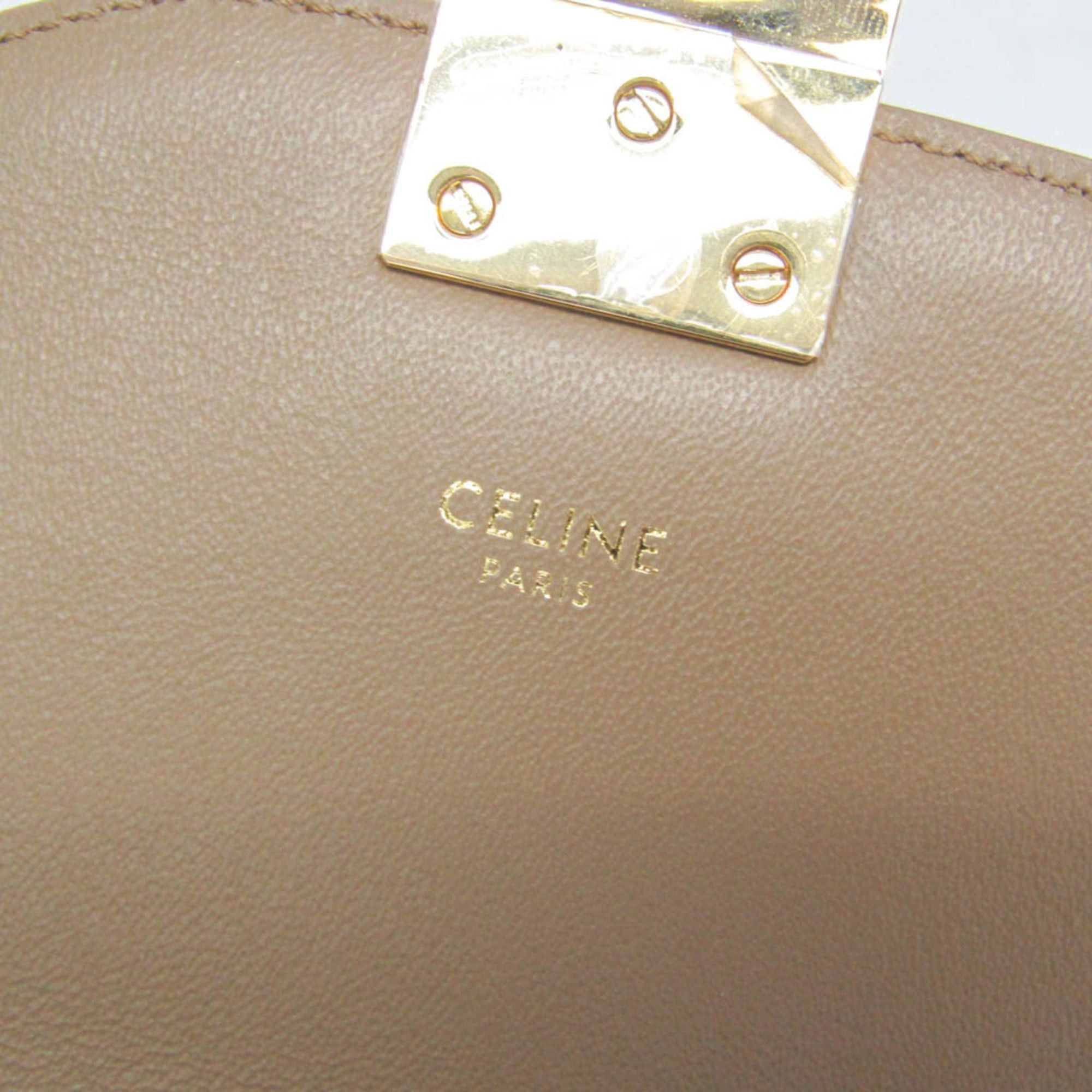 Celine Celine C Small Chain Shoulder Bag 188403 Women's Leather Handbag,Shoulder Bag Light Beige Size ONE SIZE - 13 Thumbnail