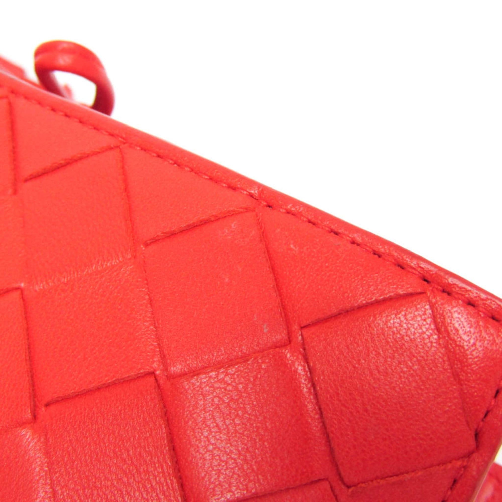 Bottega Veneta Bottega Veneta Intrecciato Women's Leather Shoulder Bag Red Color Size ONE SIZE - 8 Thumbnail