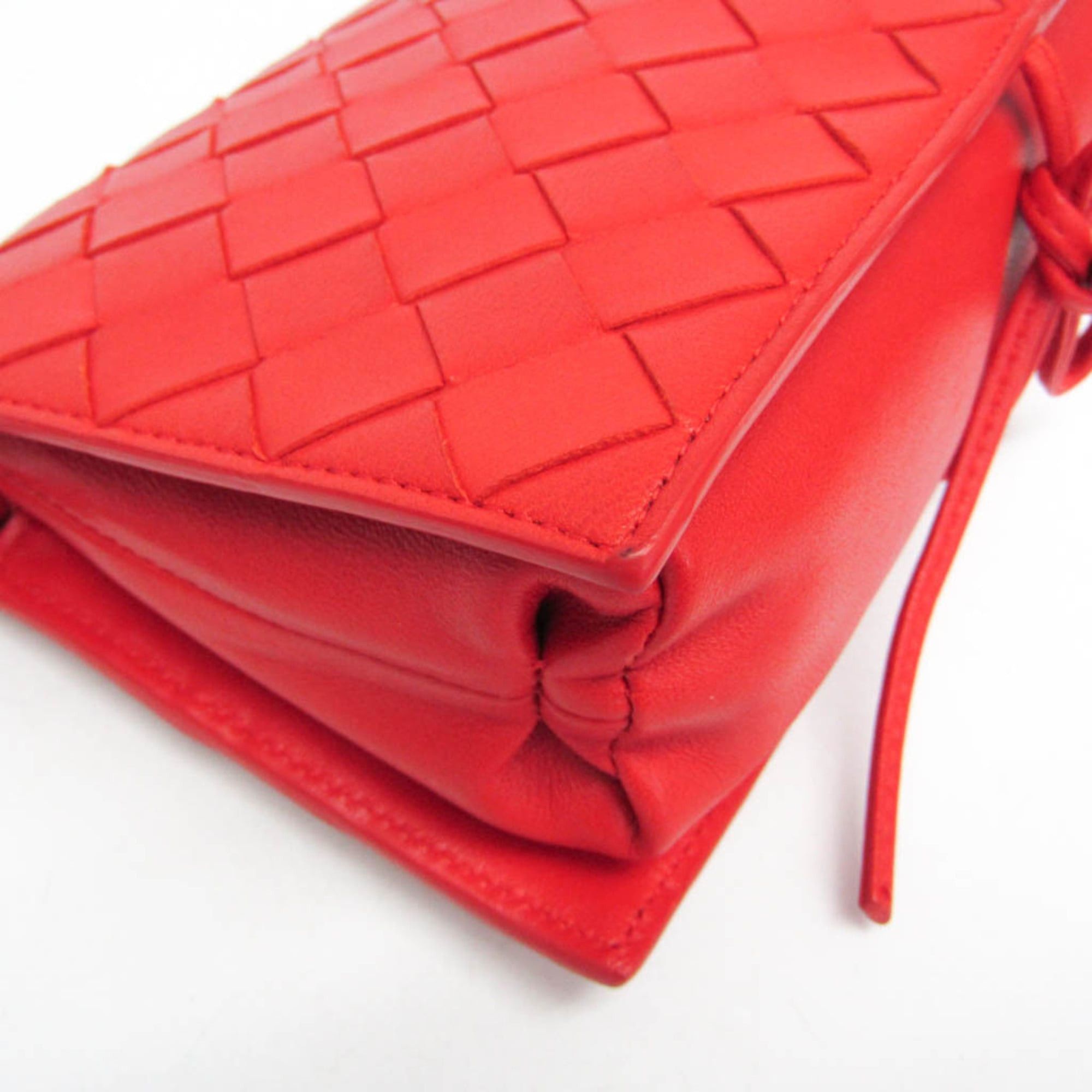 Bottega Veneta Bottega Veneta Intrecciato Women's Leather Shoulder Bag Red Color Size ONE SIZE - 5 Thumbnail