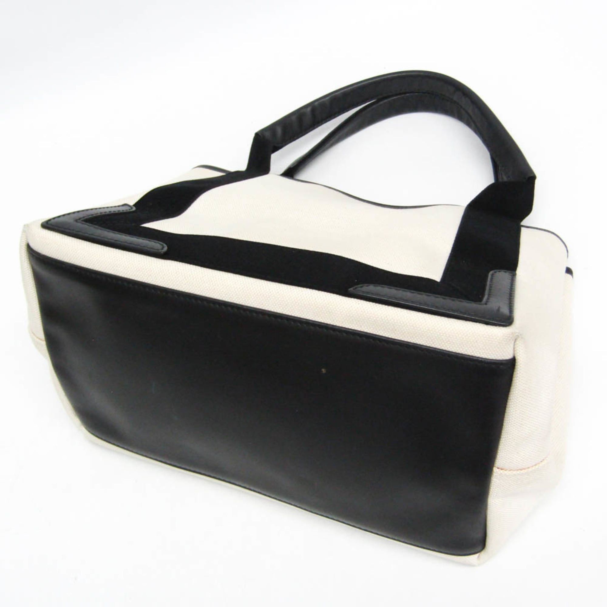 Balenciaga Balenciaga Navy Cabas S 339933 Women's Canvas,Leather Handbag Black,Off-white Size ONE SIZE - 6 Thumbnail
