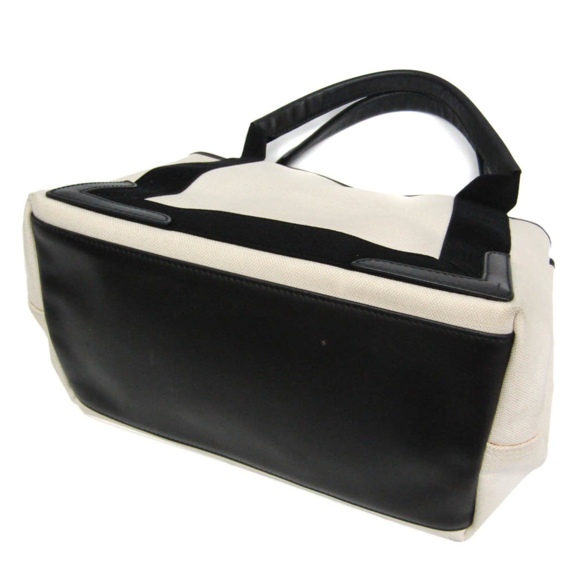Balenciaga Balenciaga Navy Cabas S 339933 Women's Canvas,Leather Handbag Black,Off-white Size ONE SIZE - 2 Thumbnail