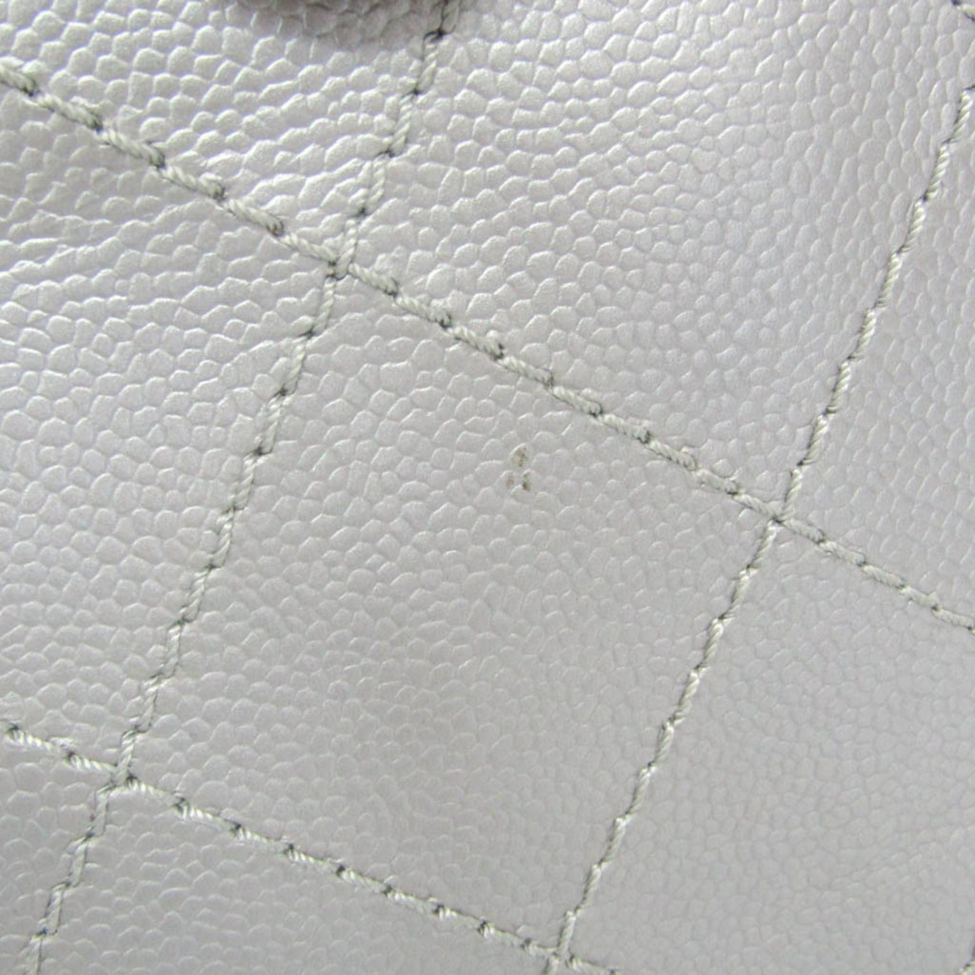 Chanel Chanel On The Road A92212 Women's Grained Calfskin Tote Bag Silver Size ONE SIZE - 8 Thumbnail