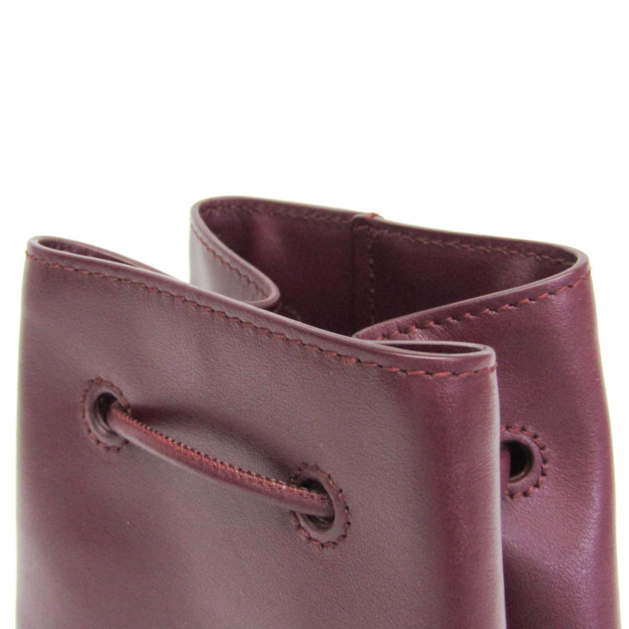 Jil Sander Jil Sander Crossbody Drawstring Bag J25WG0009 P5712 Men,Women Leather Handbag,Shoulder Bag Wine Size ONE SIZE - 5 Thumbnail