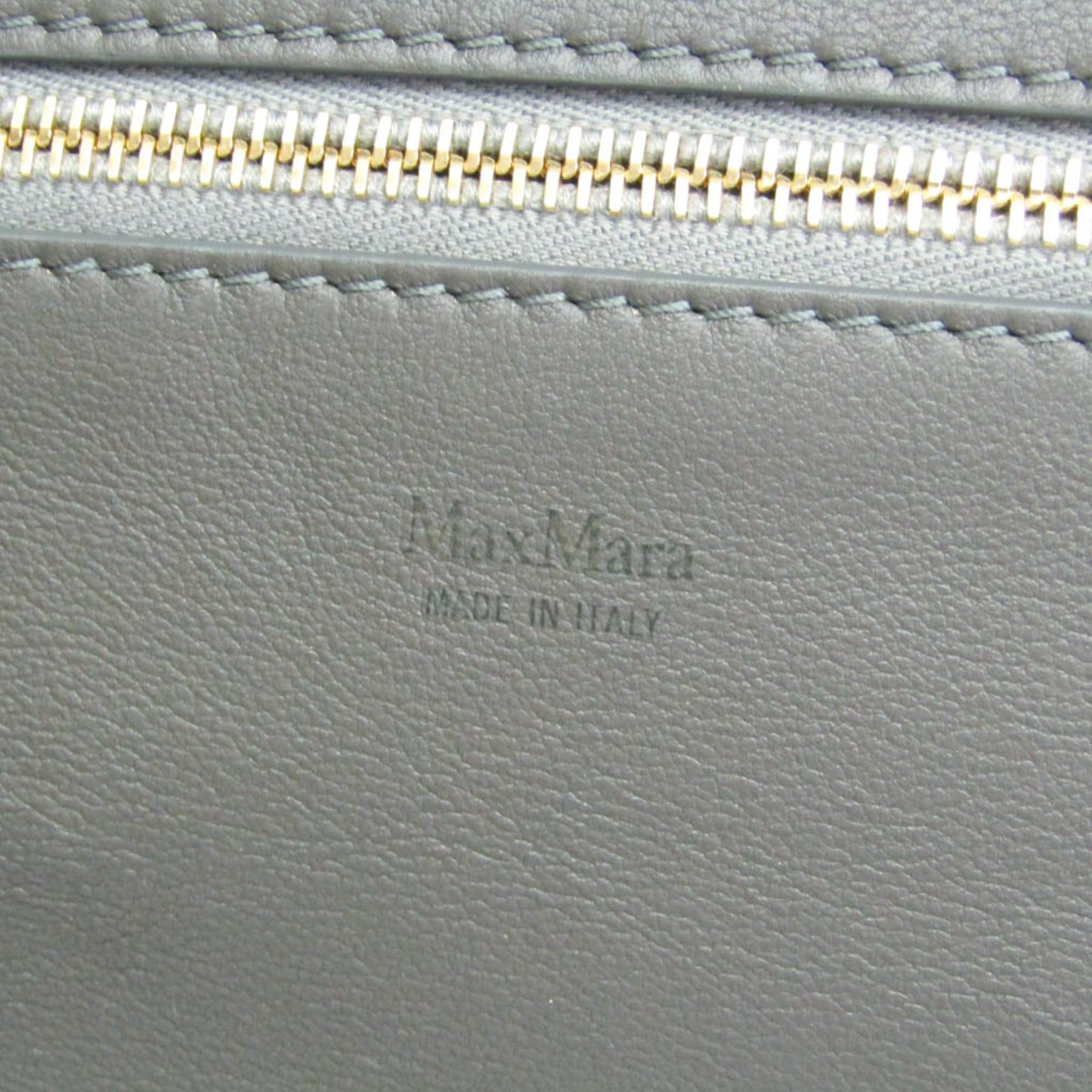 Max Mara Max Mara Teddy Bear Reversible Tote Bag Women's Leather,Wool Handbag,Shoulder Bag Gray Size ONE SIZE - 18 Thumbnail