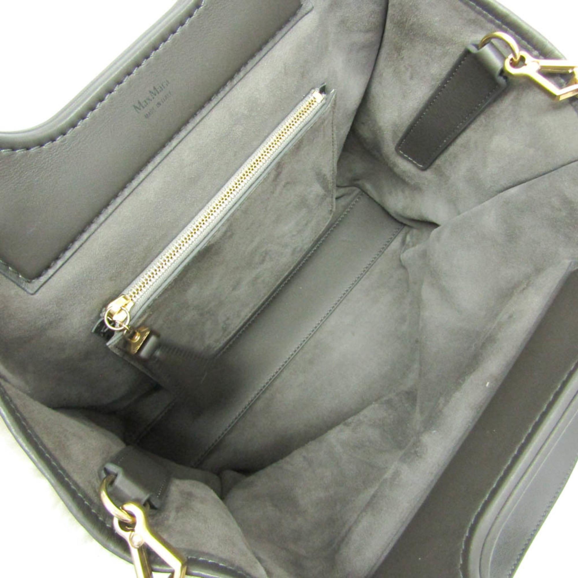Max Mara Max Mara Teddy Bear Reversible Tote Bag Women's Leather,Wool Handbag,Shoulder Bag Gray Size ONE SIZE - 3 Thumbnail