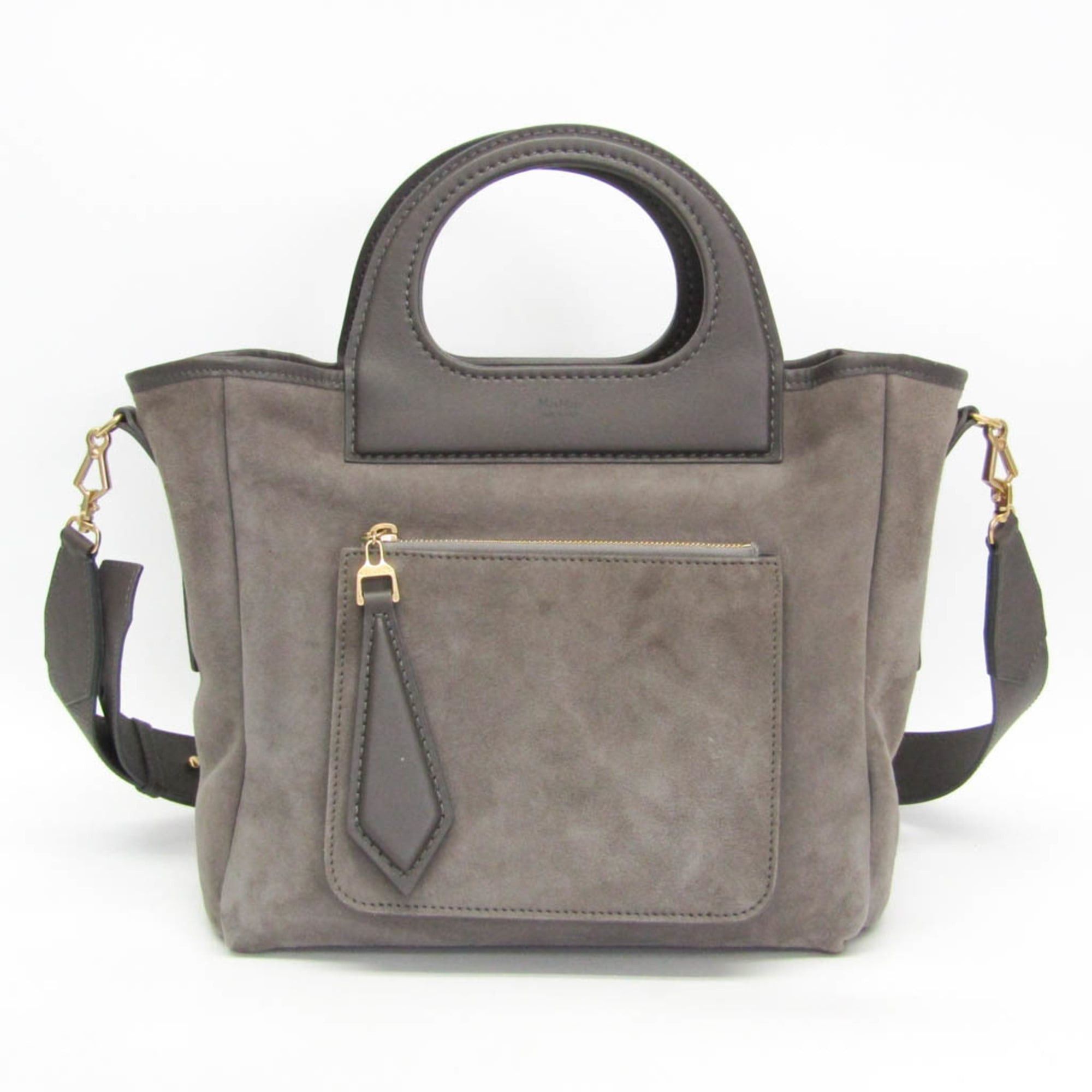 Max Mara Max Mara Teddy Bear Reversible Tote Bag Women's Leather,Wool Handbag,Shoulder Bag Gray Size ONE SIZE - 16 Thumbnail