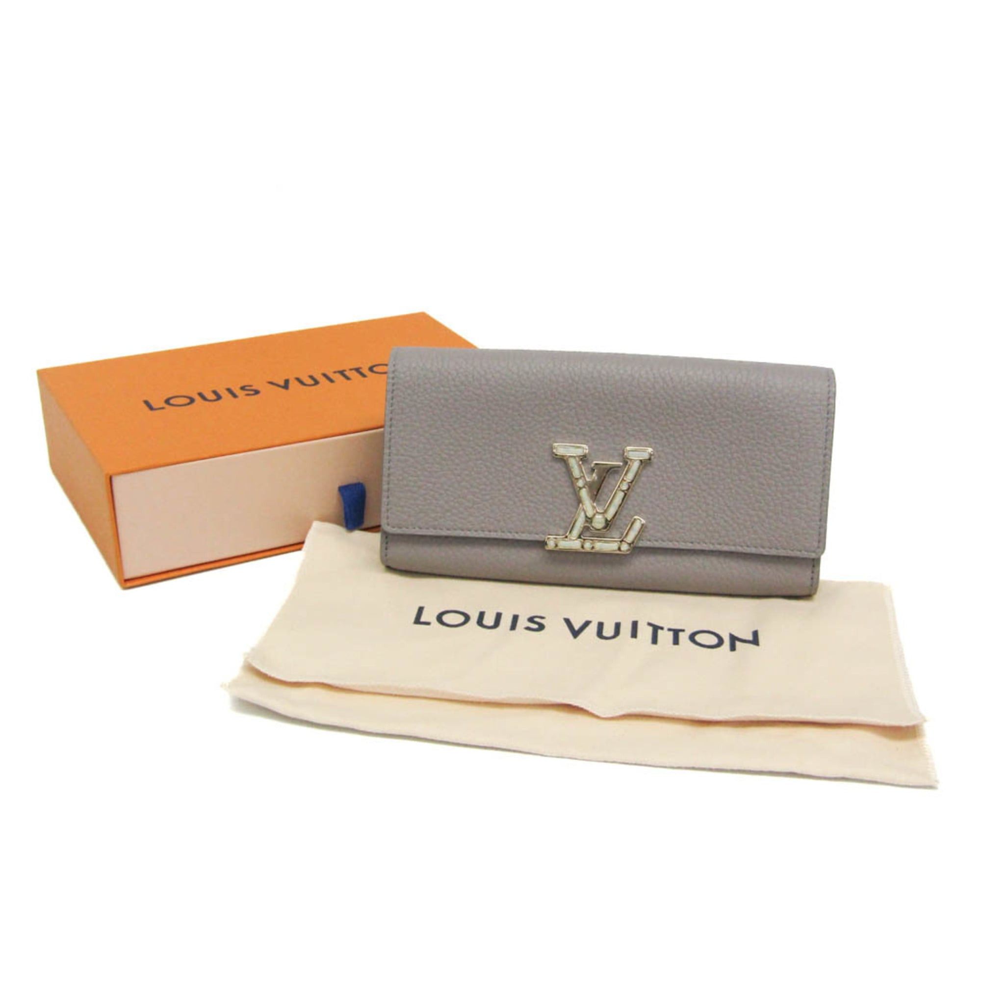 Louis Vuitton Louis Vuitton Taurillon Wallet Capucines M80928 Women's Taurillon Leather Long Wallet (bi-fold) Grayish Size ONE SIZE - 2 Thumbnail