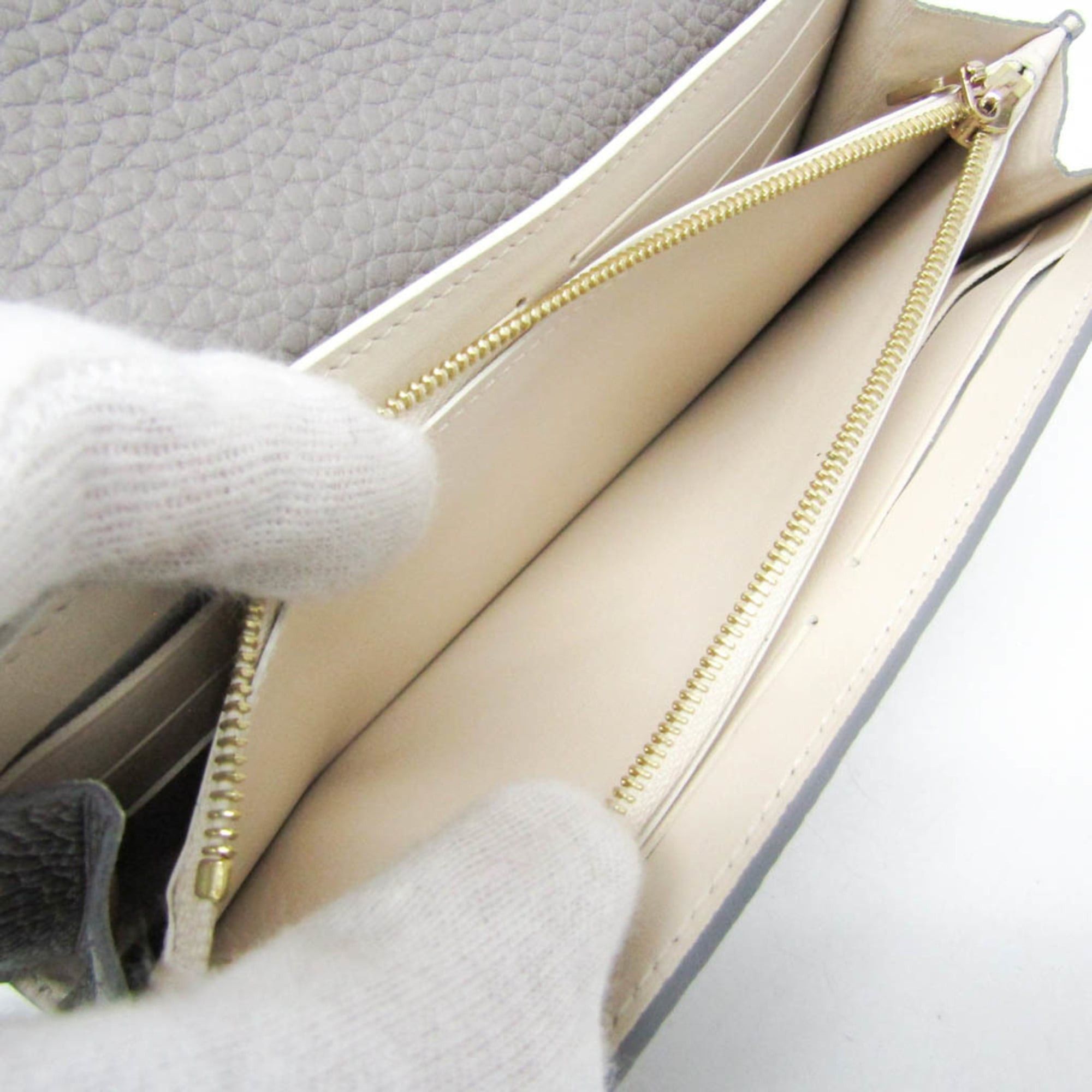 Louis Vuitton Louis Vuitton Taurillon Wallet Capucines M80928 Women's Taurillon Leather Long Wallet (bi-fold) Grayish Size ONE SIZE - 5 Thumbnail