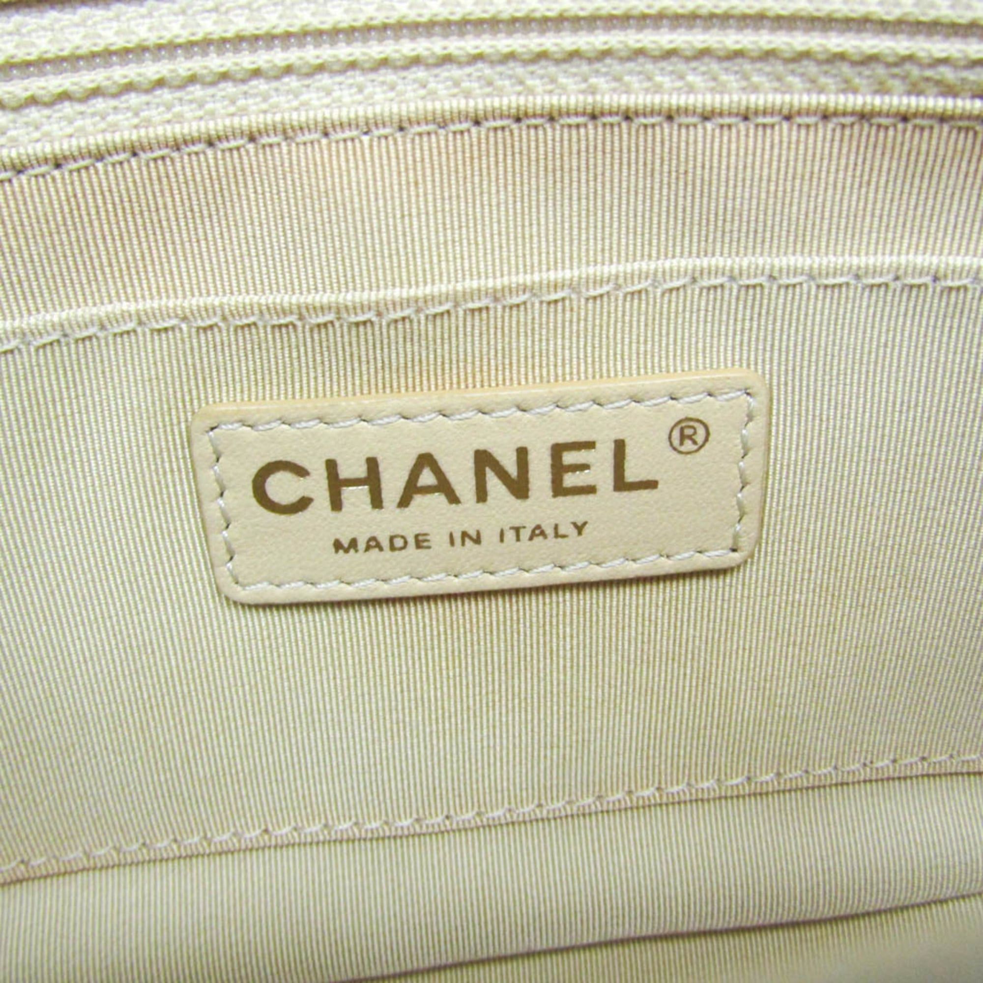Chanel Chanel Chevron V-stitch Women's Leather,Cotton Shoulder Bag Yellow Size ONE SIZE - 18 Thumbnail