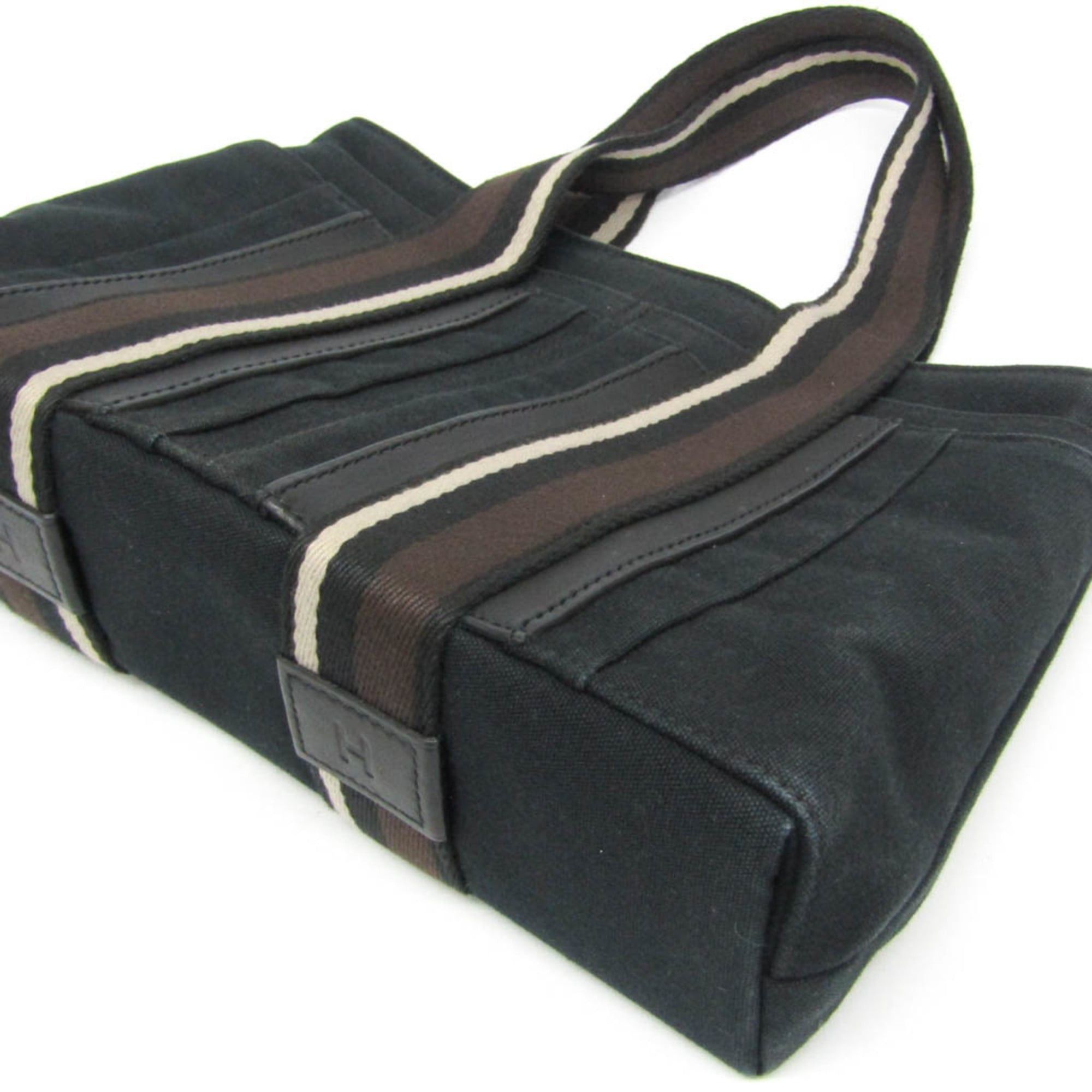 Hermes Hermes Troca Horizontal PM Men,Women Leather,Cotton Handbag Black,Dark Brown Size ONE SIZE - 5 Thumbnail
