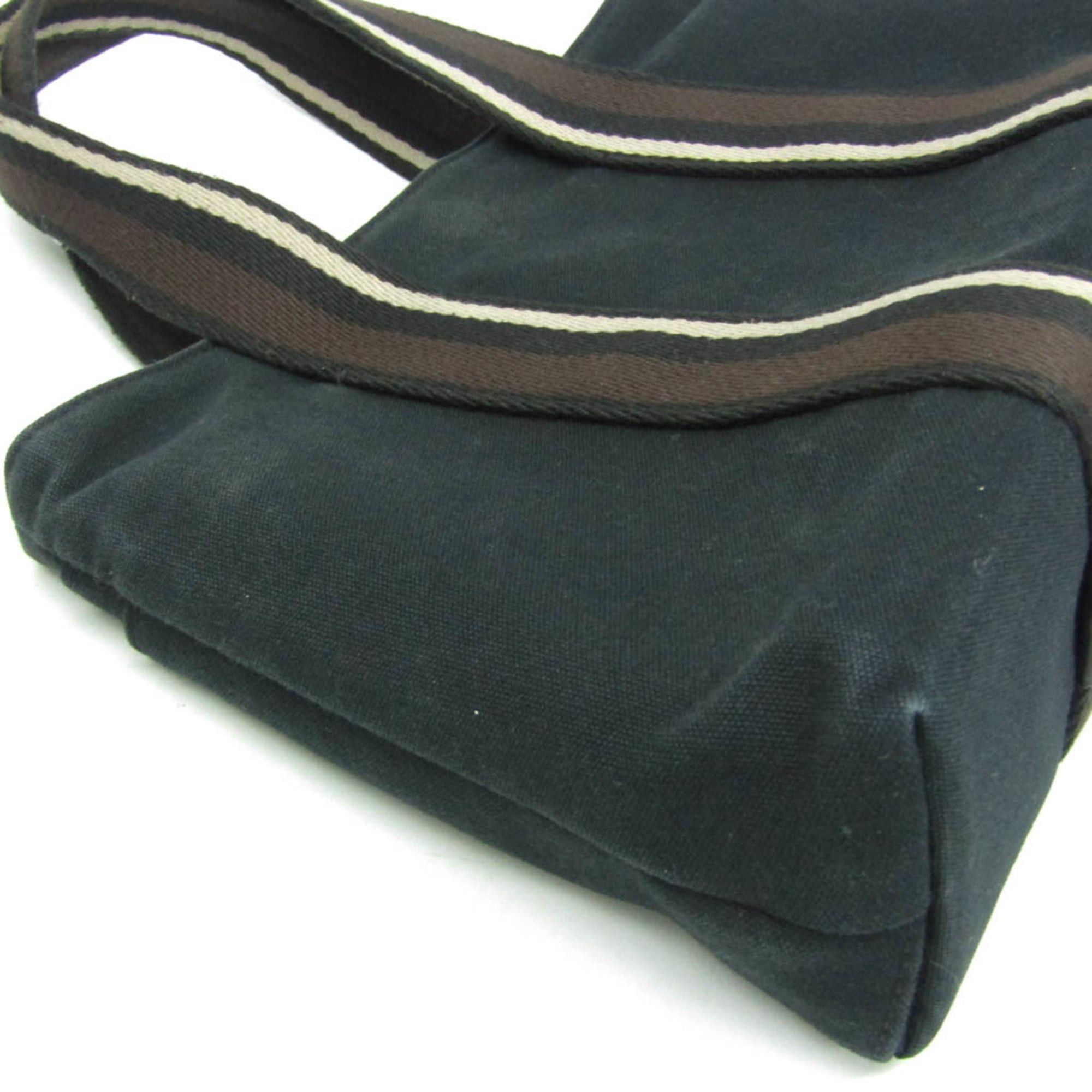 Hermes Hermes Troca Horizontal PM Men,Women Leather,Cotton Handbag Black,Dark Brown Size ONE SIZE - 4 Thumbnail