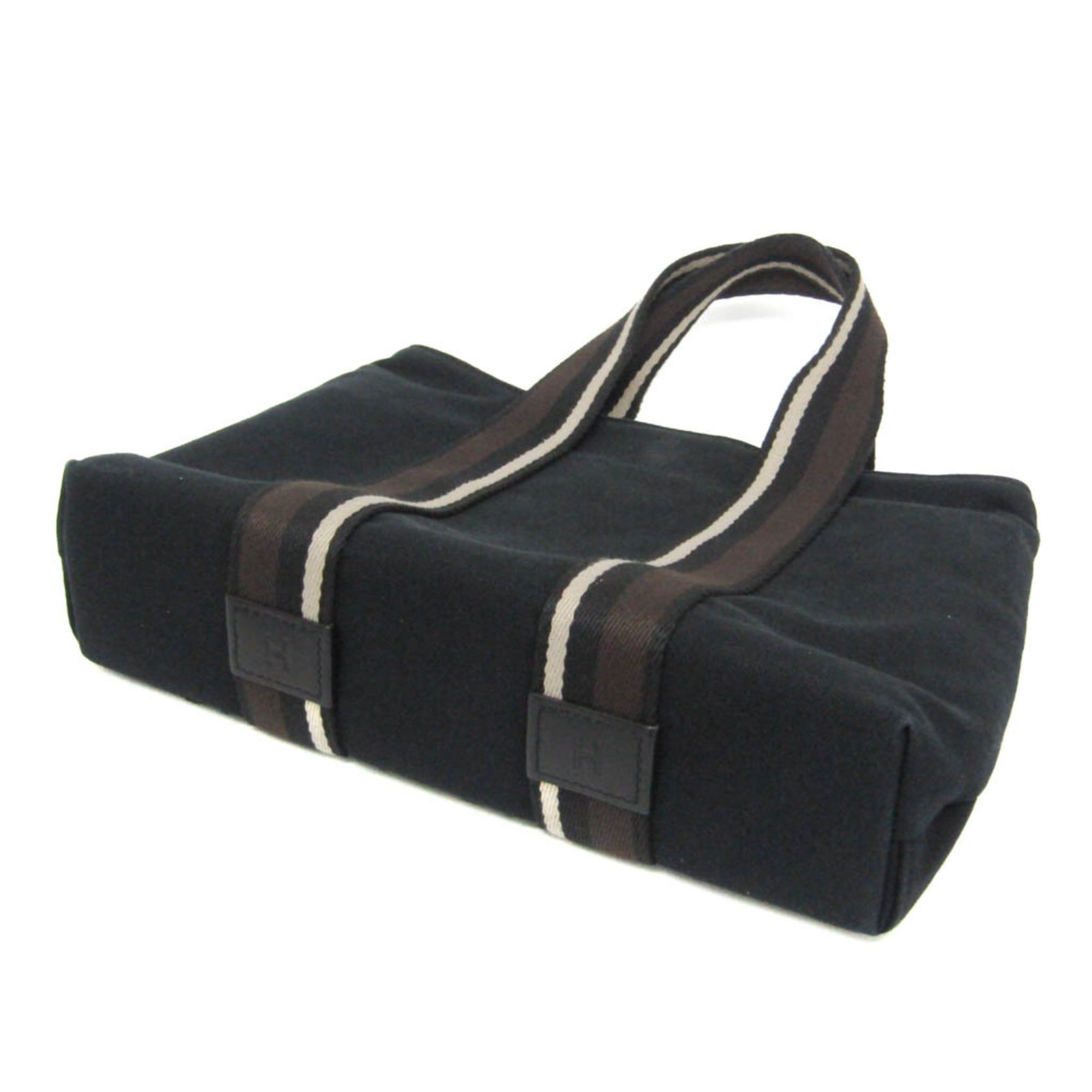 Hermes Hermes Troca Horizontal PM Men,Women Leather,Cotton Handbag Black,Dark Brown Size ONE SIZE - 2 Thumbnail