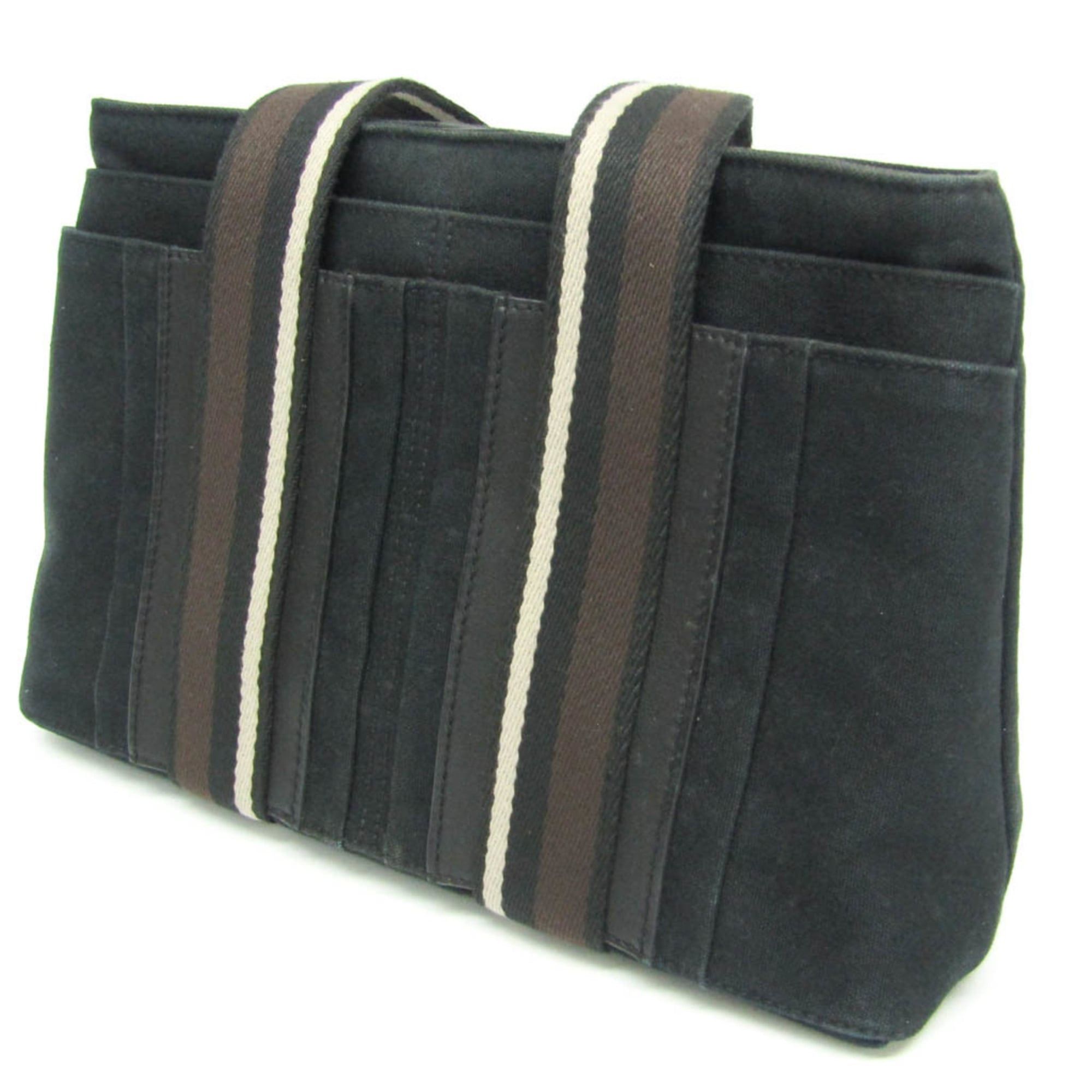 Hermes Hermes Troca Horizontal PM Men,Women Leather,Cotton Handbag Black,Dark Brown Size ONE SIZE - 8 Thumbnail
