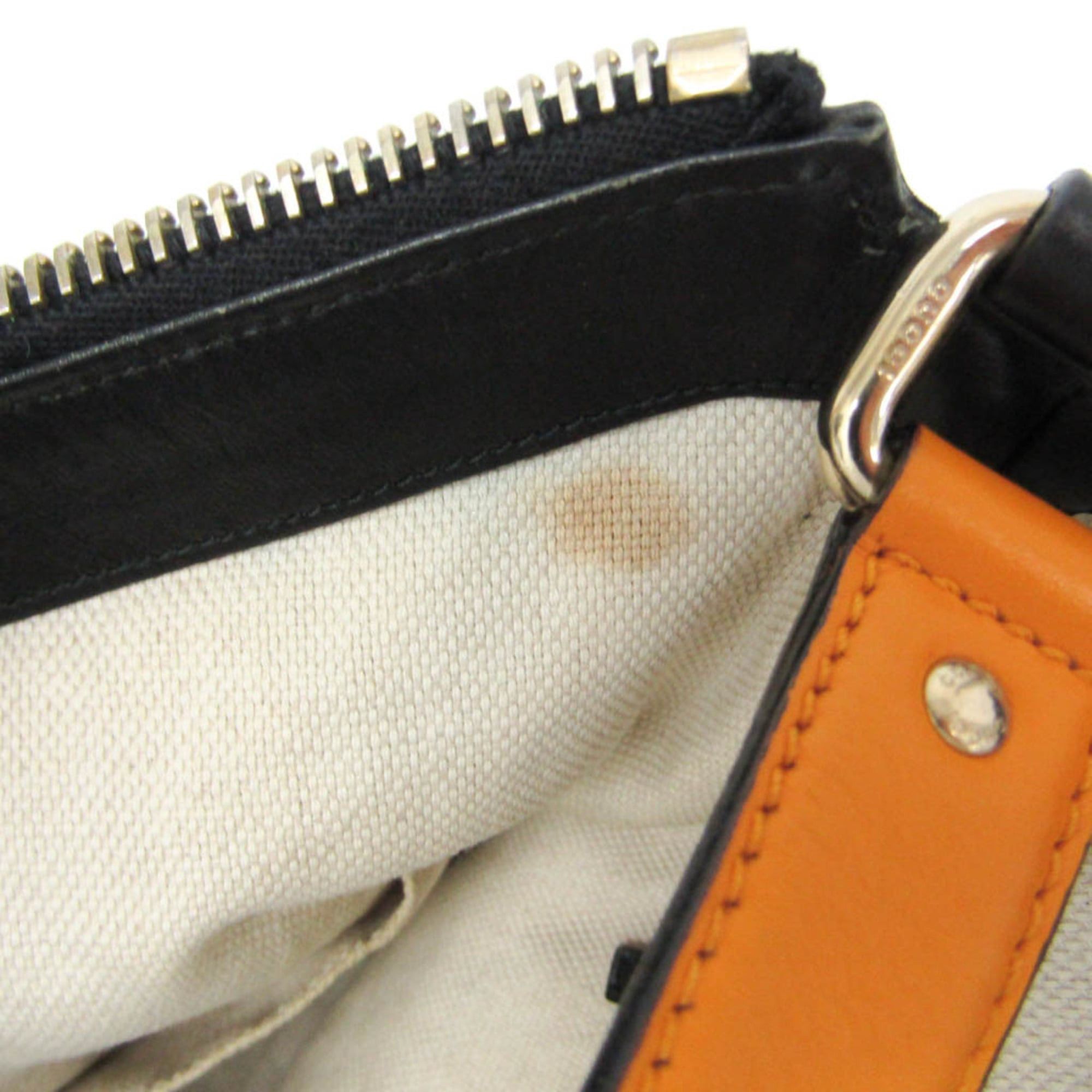 Gucci Gucci GG Canvas 282333 Women's GG Canvas,Leather Shoulder Bag Beige,Black Size ONE SIZE - 12 Thumbnail