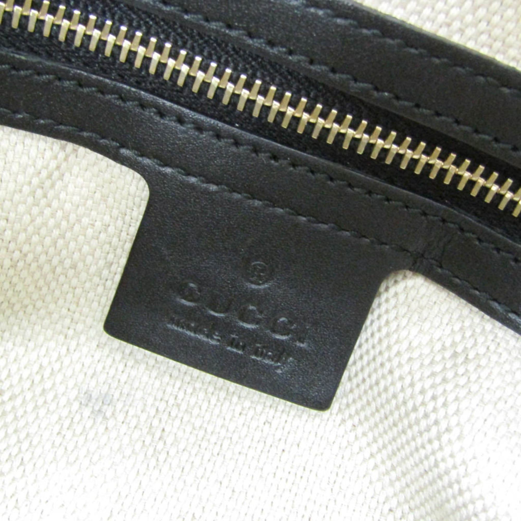 Gucci Gucci GG Canvas 282333 Women's GG Canvas,Leather Shoulder Bag Beige,Black Size ONE SIZE - 14 Thumbnail