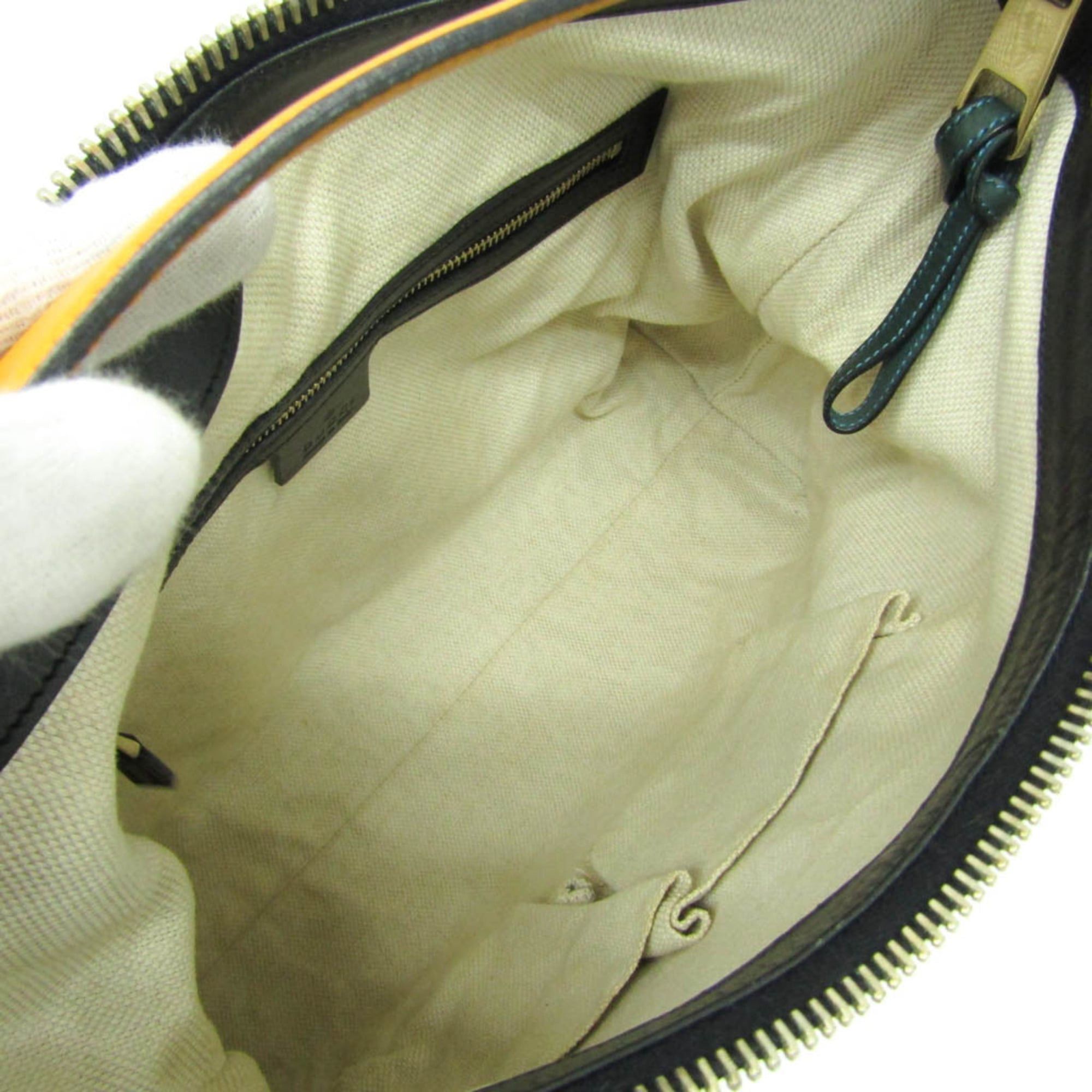 Gucci Gucci GG Canvas 282333 Women's GG Canvas,Leather Shoulder Bag Beige,Black Size ONE SIZE - 3 Thumbnail