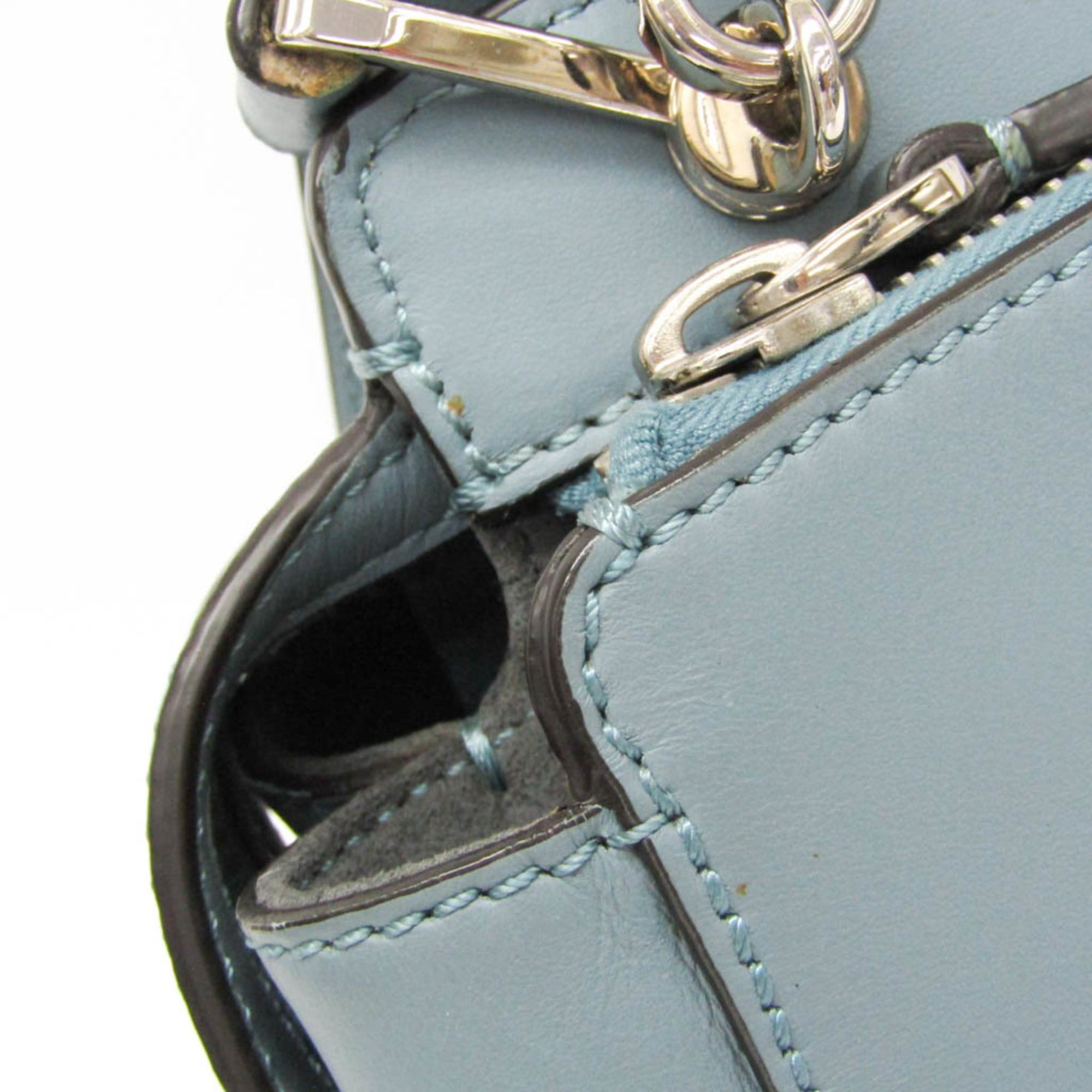 Fendi Fendi Dotcom 8BN293 Women's Leather Handbag Light Blue Size ONE SIZE - 10 Thumbnail