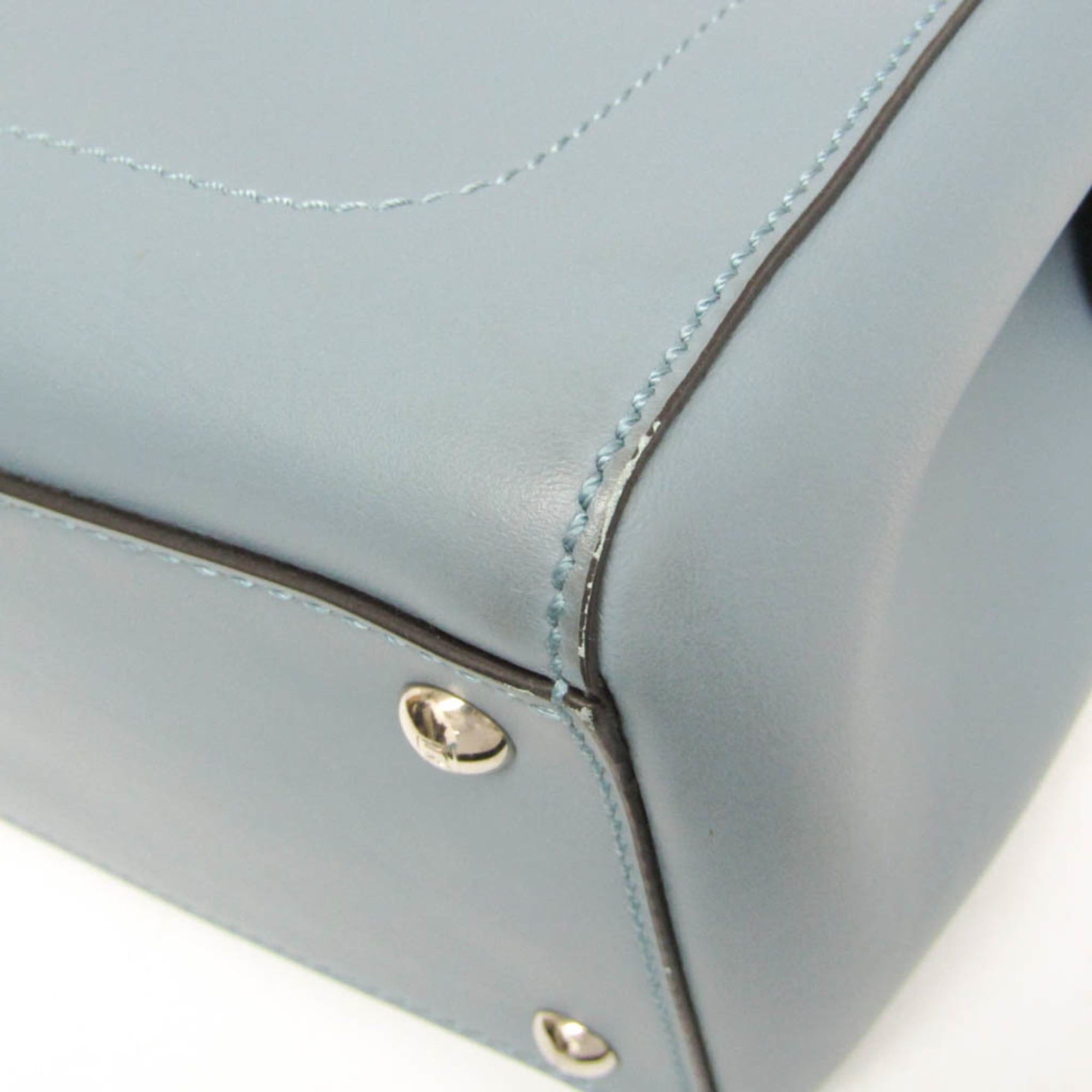 Fendi Fendi Dotcom 8BN293 Women's Leather Handbag Light Blue Size ONE SIZE - 7 Thumbnail