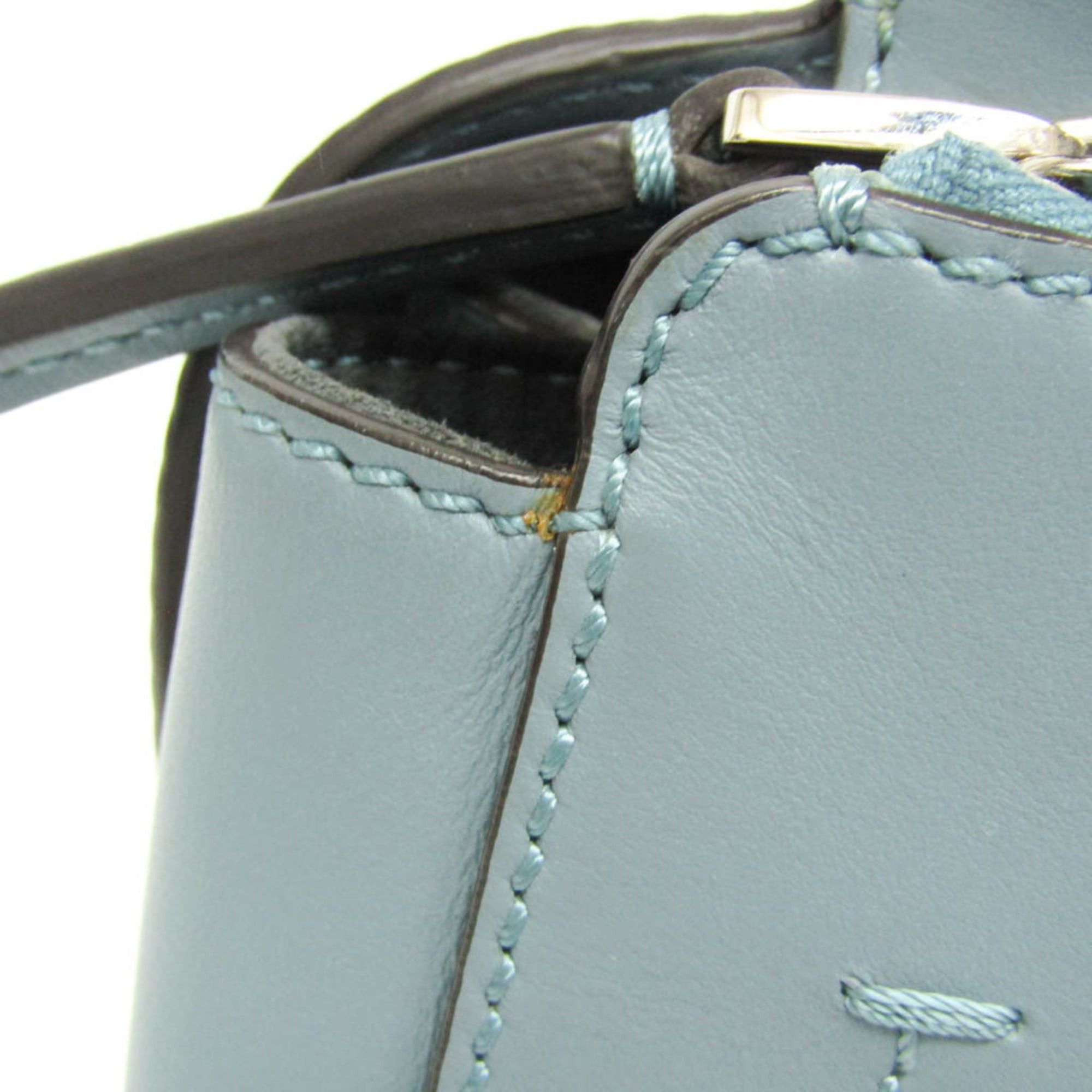 Fendi Fendi Dotcom 8BN293 Women's Leather Handbag Light Blue Size ONE SIZE - 9 Thumbnail