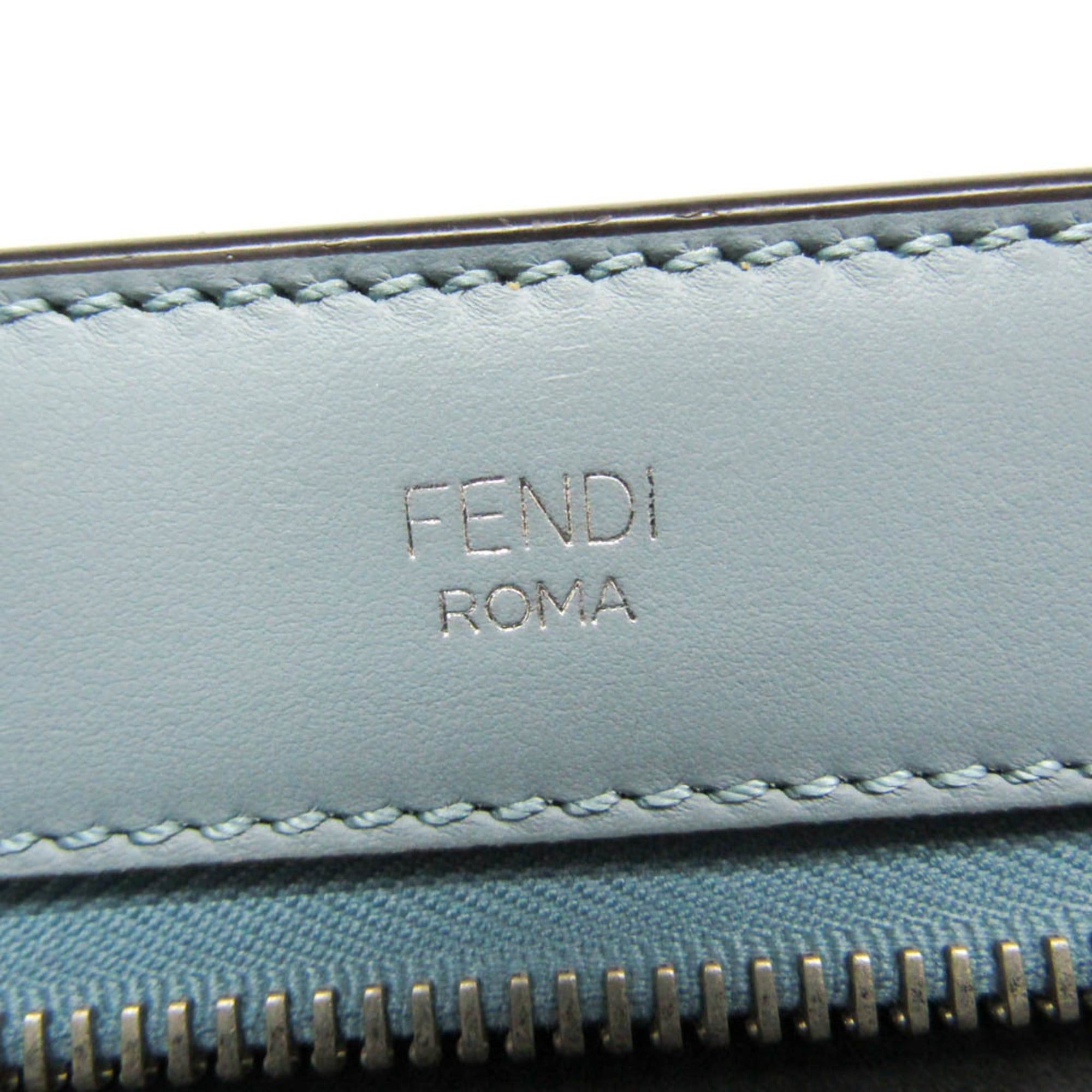 Fendi Fendi Dotcom 8BN293 Women's Leather Handbag Light Blue Size ONE SIZE - 15 Thumbnail