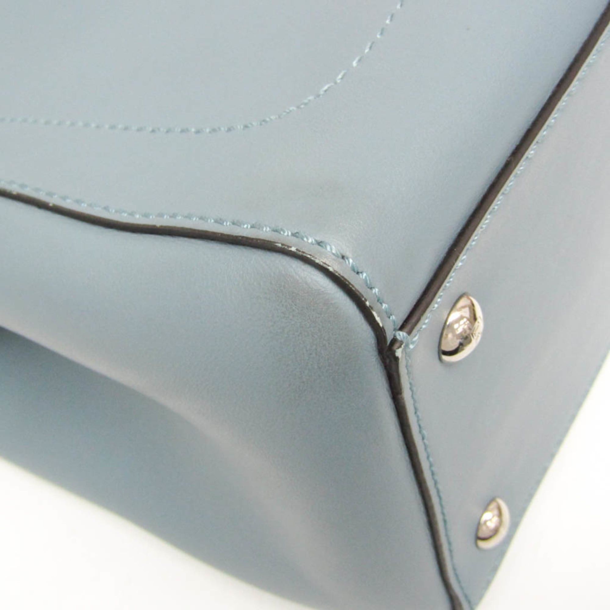 Fendi Fendi Dotcom 8BN293 Women's Leather Handbag Light Blue Size ONE SIZE - 8 Thumbnail