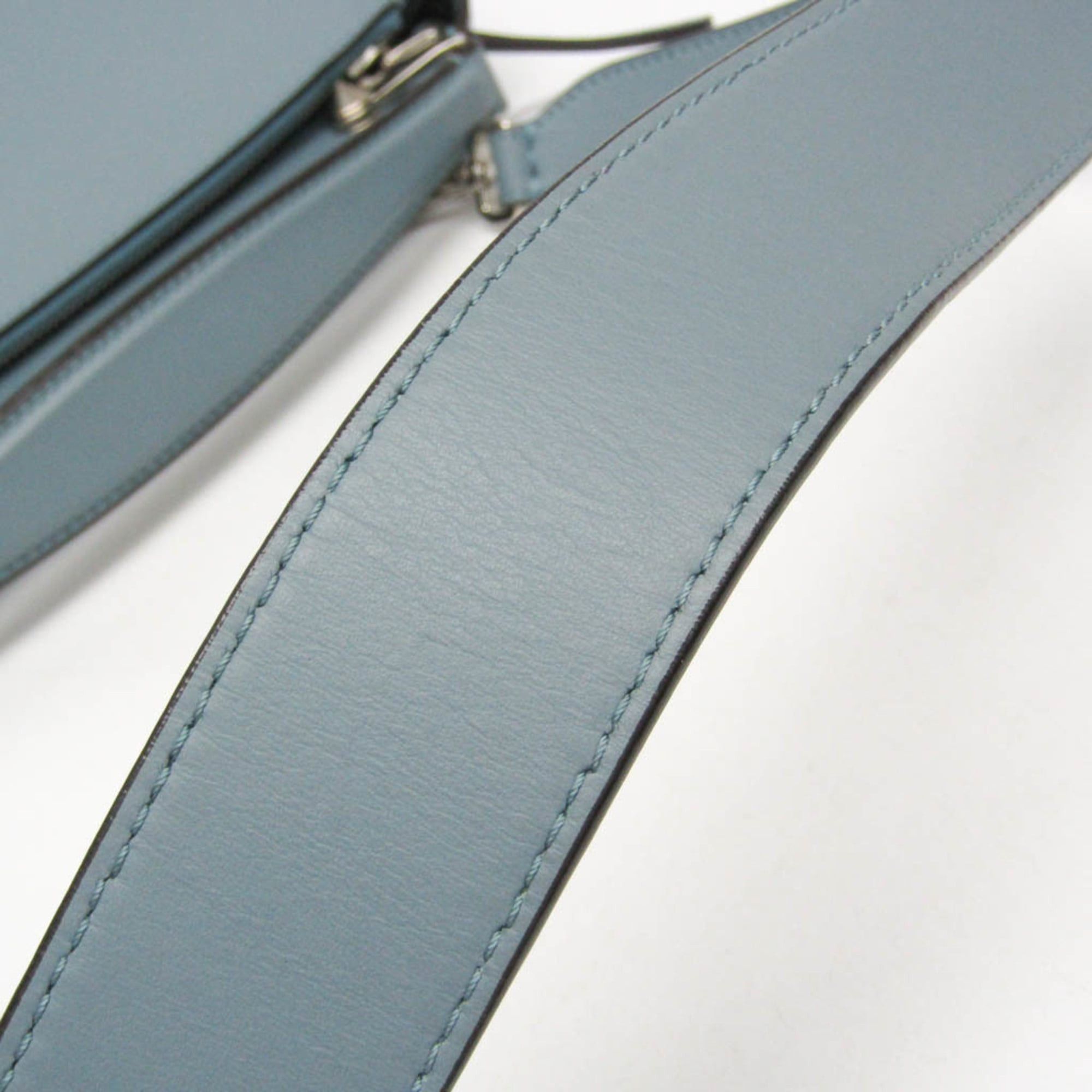 Fendi Fendi Dotcom 8BN293 Women's Leather Handbag Light Blue Size ONE SIZE - 14 Thumbnail