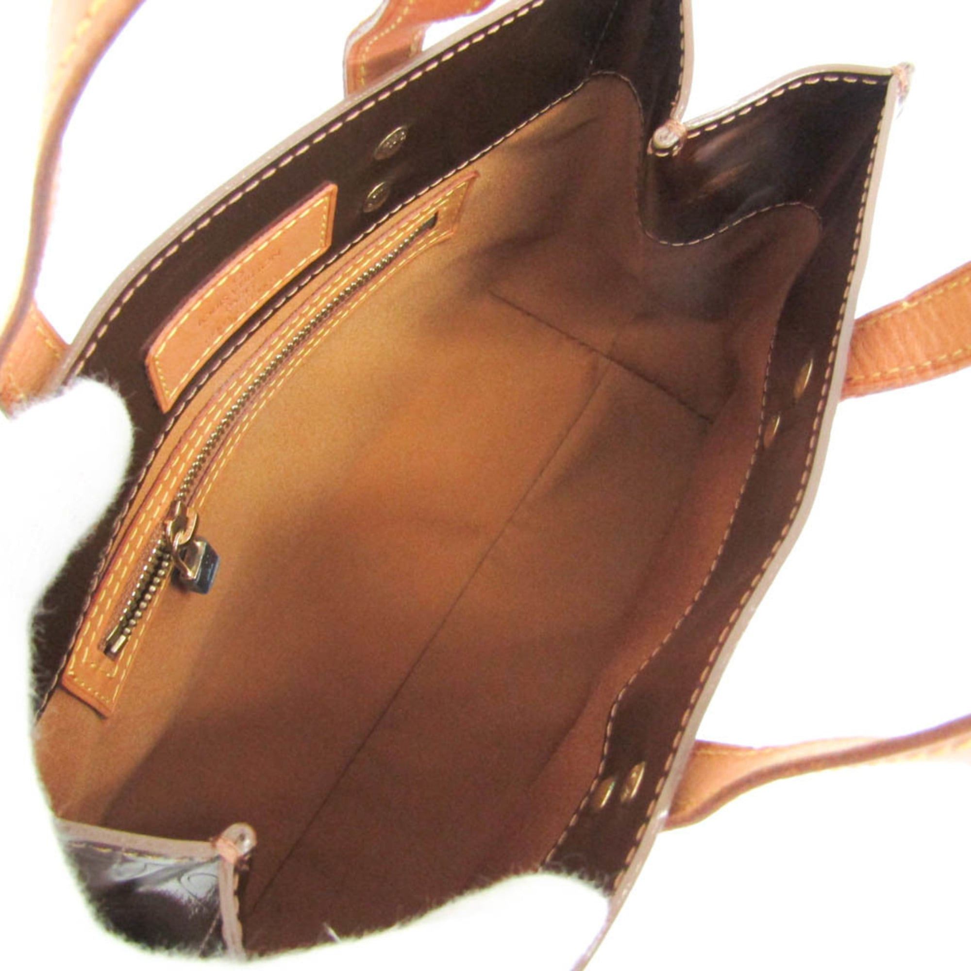 Louis Vuitton Louis Vuitton Monogram Vernis Reade PM M91146 Women's Handbag Bronze Size ONE SIZE - 3 Thumbnail
