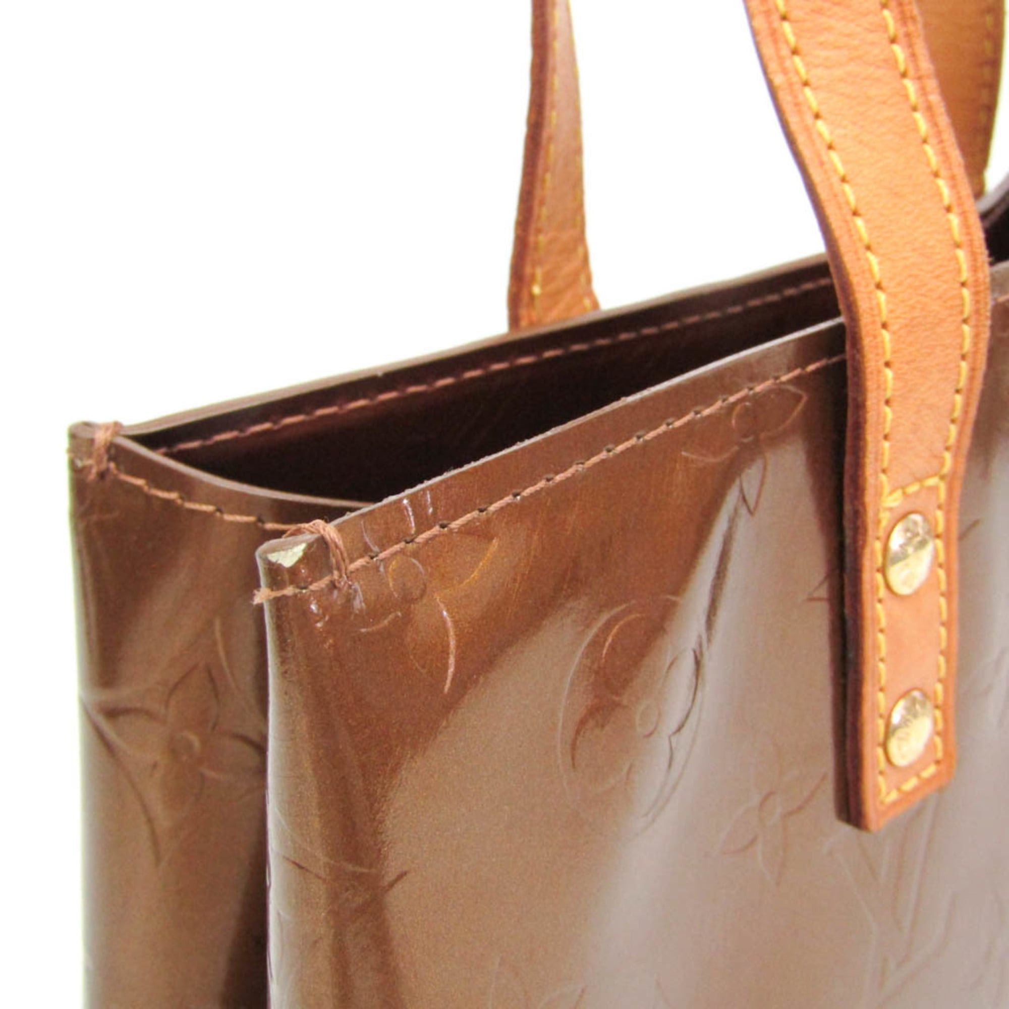 Louis Vuitton Louis Vuitton Monogram Vernis Reade PM M91146 Women's Handbag Bronze Size ONE SIZE - 9 Thumbnail