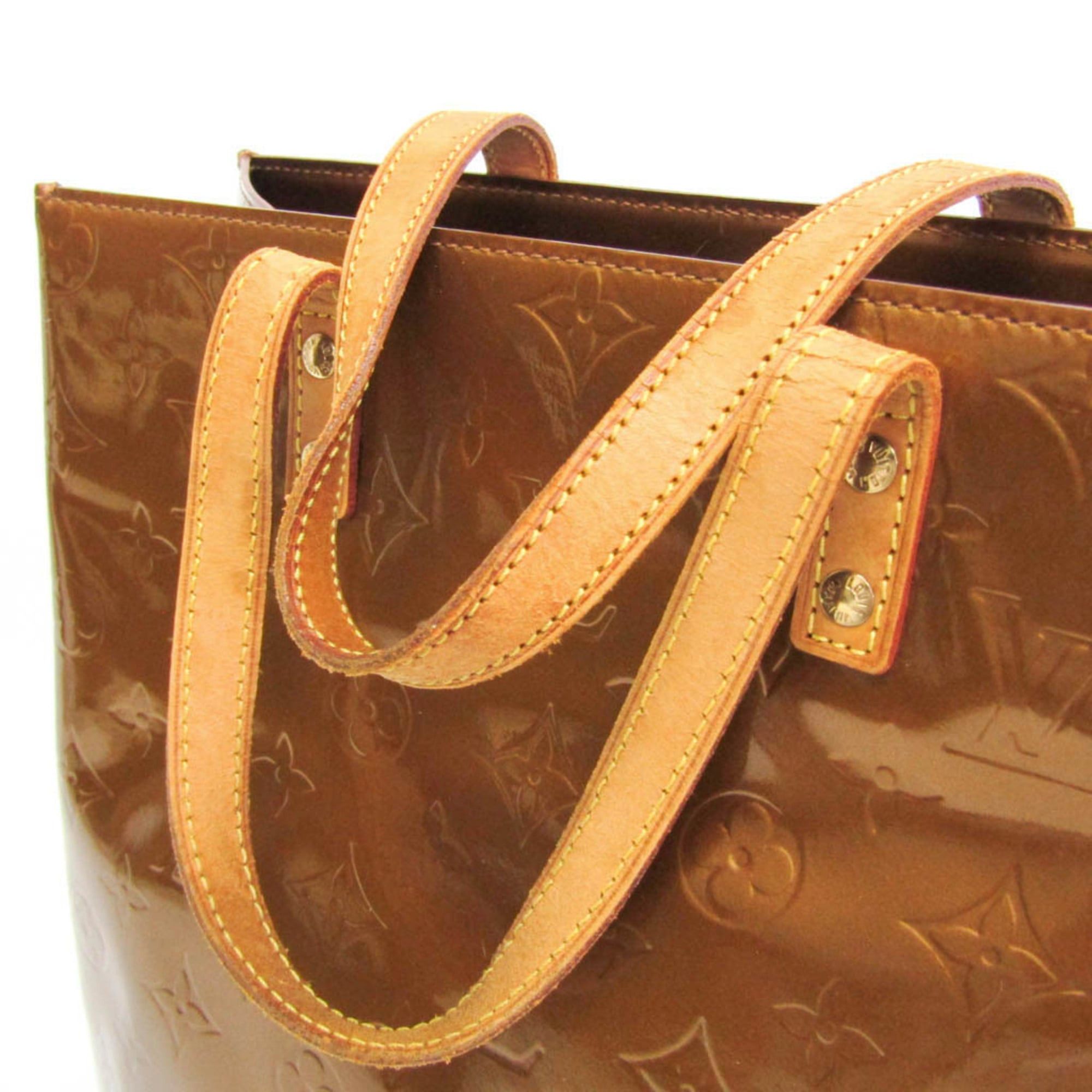 Louis Vuitton Louis Vuitton Monogram Vernis Reade MM M91143 Women's Handbag Bronze Size ONE SIZE - 13 Thumbnail