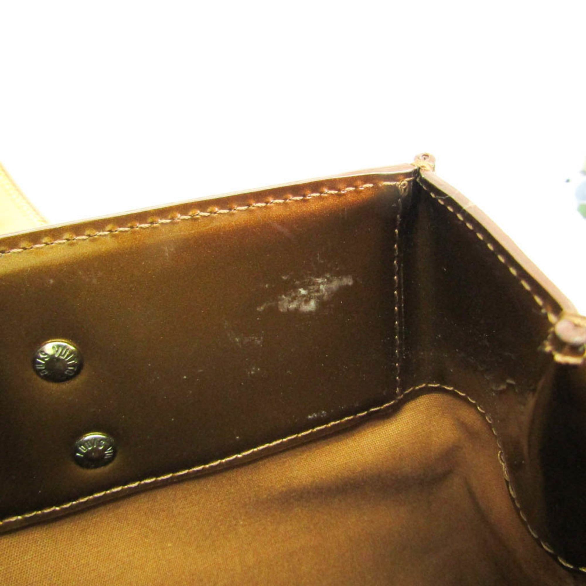 Louis Vuitton Louis Vuitton Monogram Vernis Reade MM M91143 Women's Handbag Bronze Size ONE SIZE - 15 Thumbnail