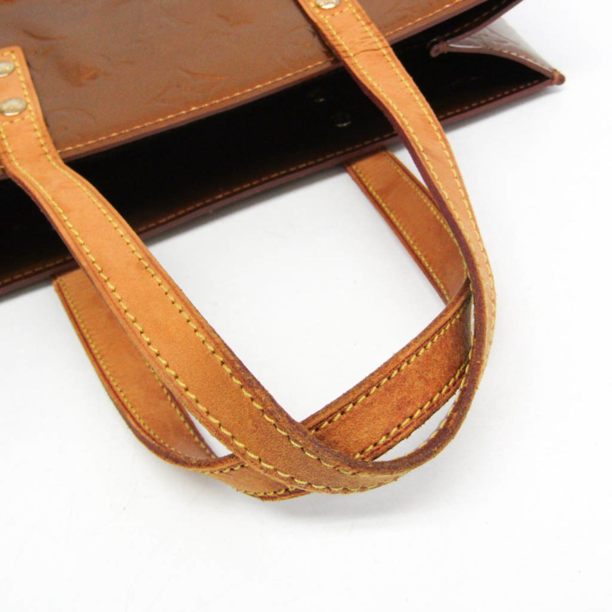 Louis Vuitton Louis Vuitton Monogram Vernis Reade MM M91143 Women's Handbag Bronze Size ONE SIZE - 9 Thumbnail
