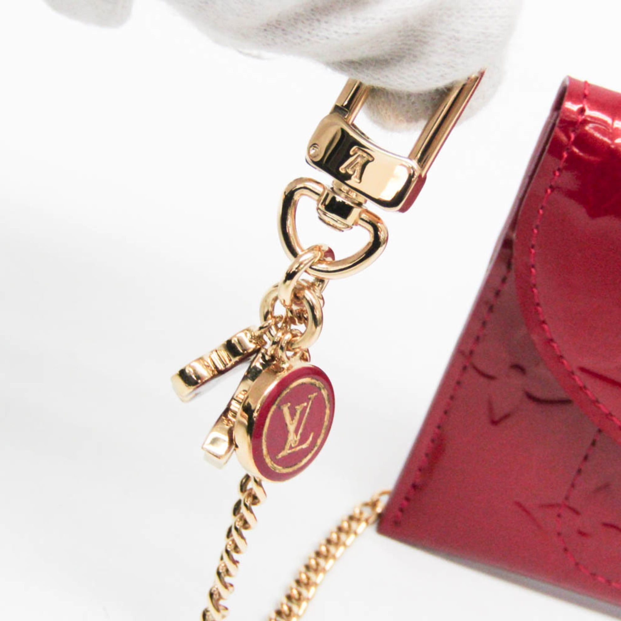 Louis Vuitton Louis Vuitton Monogram Vernis Enveloppe Plat Key Case M91917 Women's Monogram Vernis Coin Purse/coin Case Pomme D'amour Size ONE SIZE - 11 Thumbnail