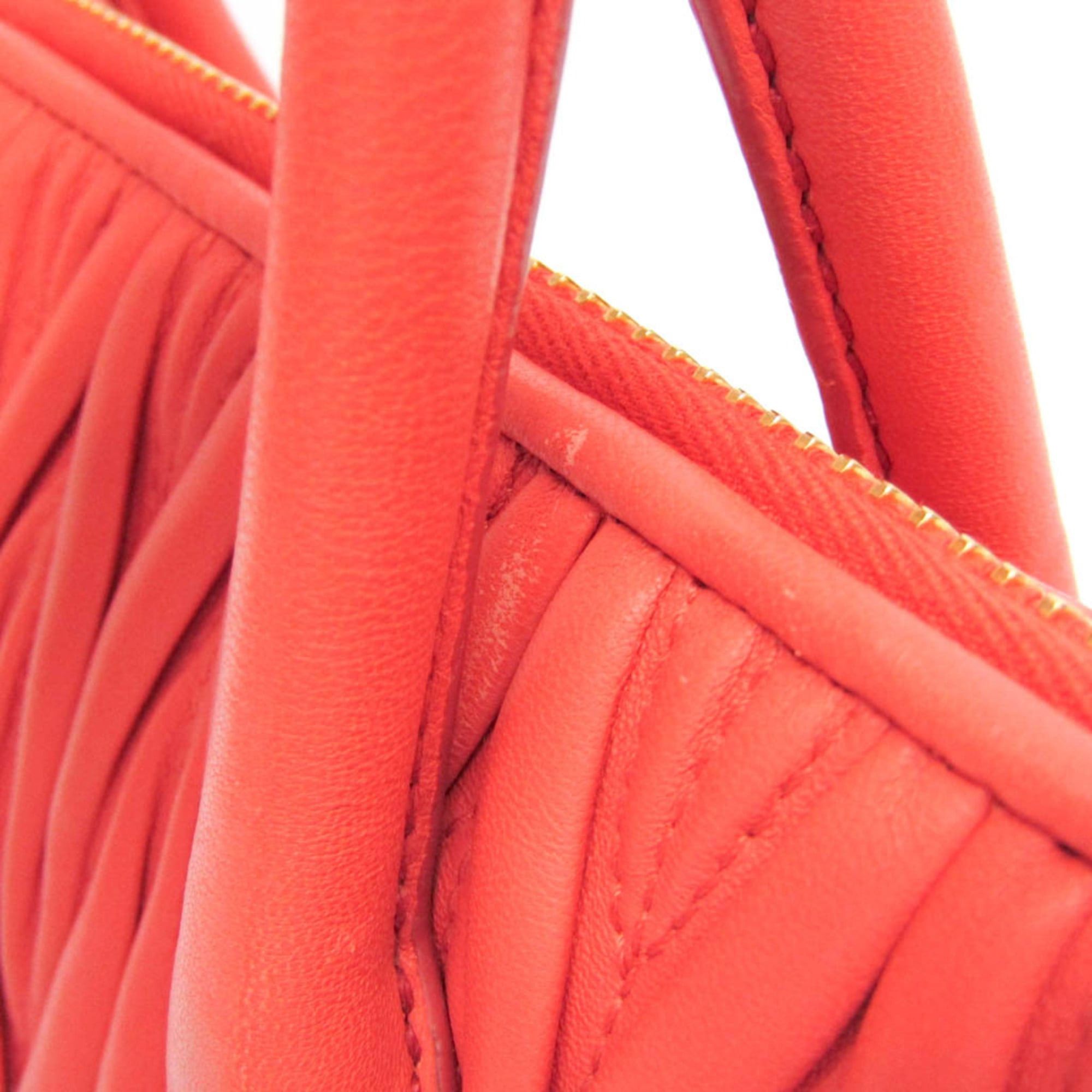 Miu Miu Miu Miu Matelasse Women's Leather Handbag,Shoulder Bag Salmon Pink Size ONE SIZE - 12 Thumbnail