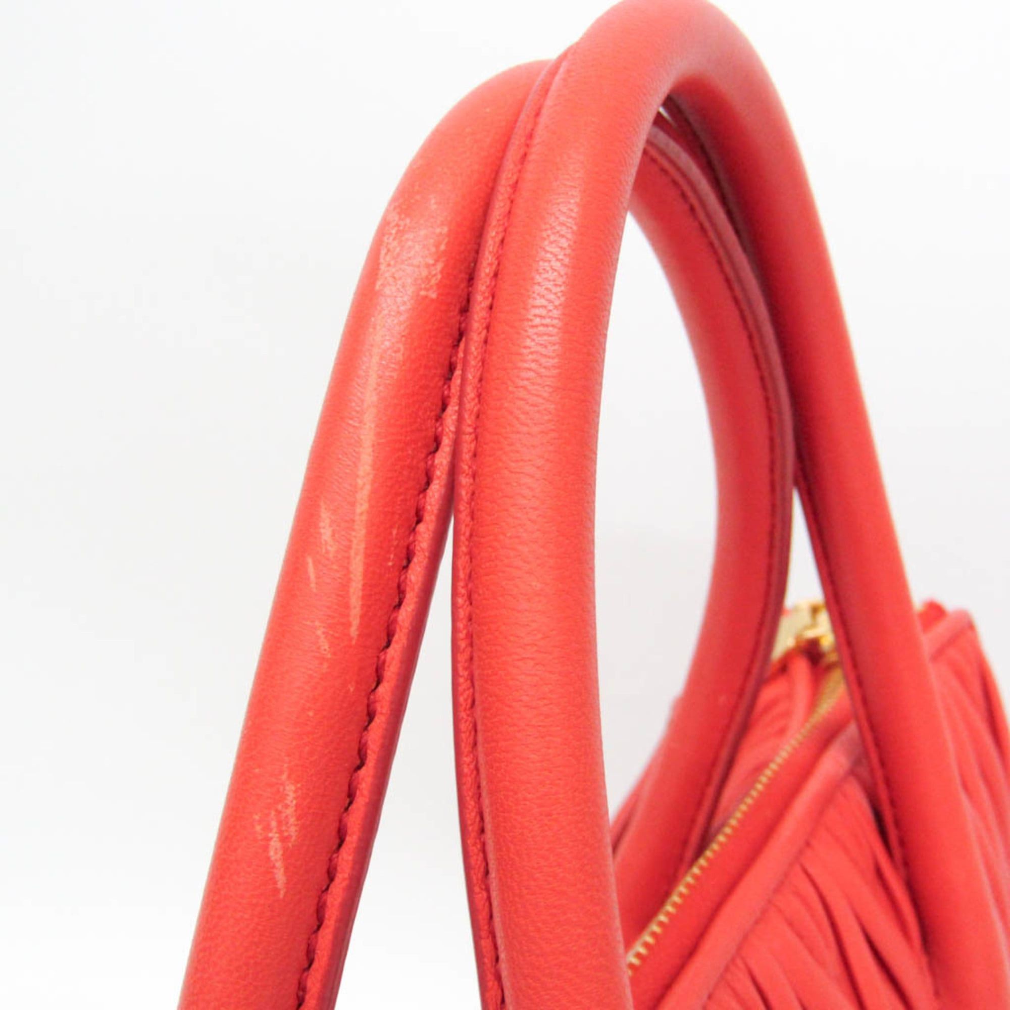 Miu Miu Miu Miu Matelasse Women's Leather Handbag,Shoulder Bag Salmon Pink Size ONE SIZE - 11 Thumbnail