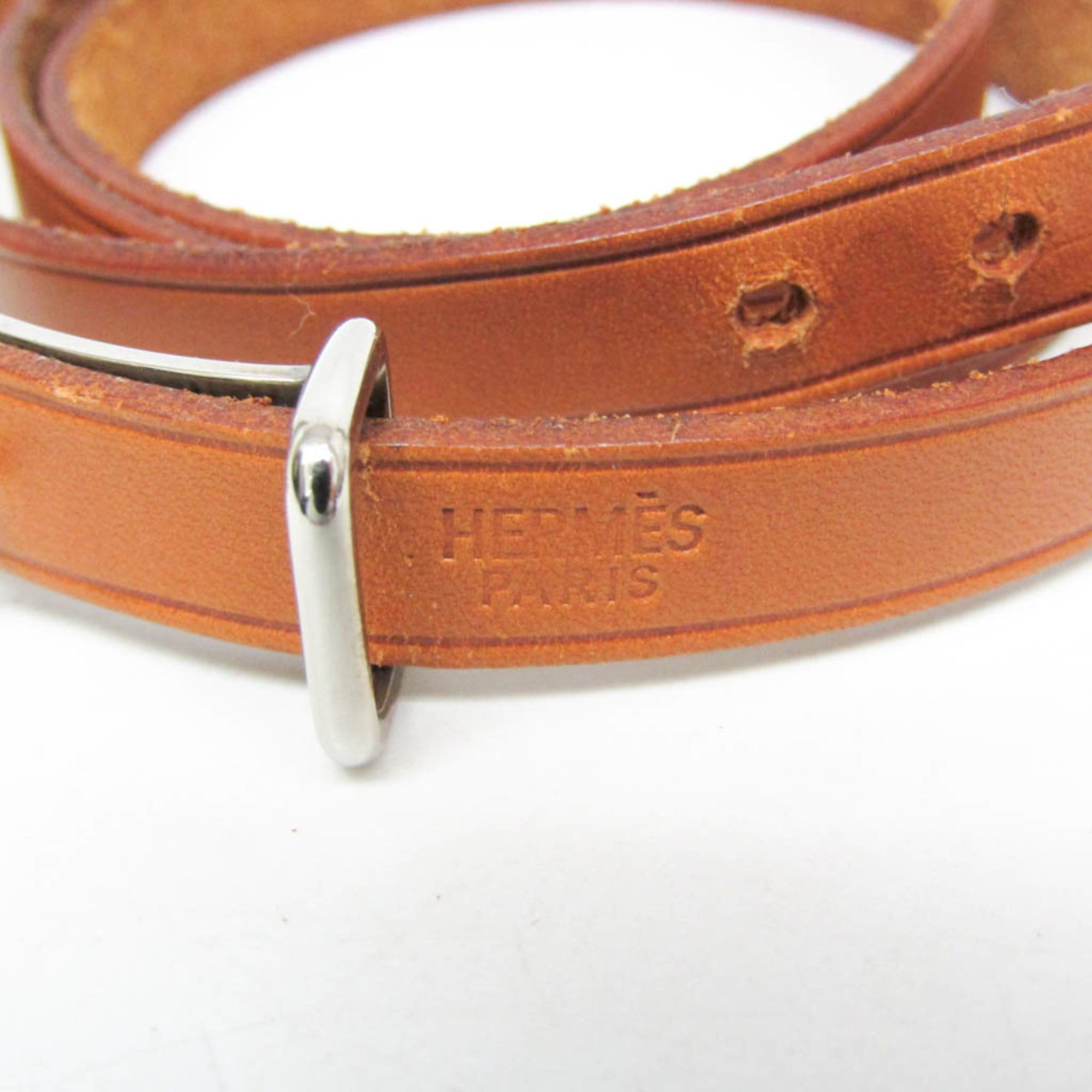 Hermes Hermes API II Choker Leather Bangle Brown Size ONE SIZE - 11 Thumbnail
