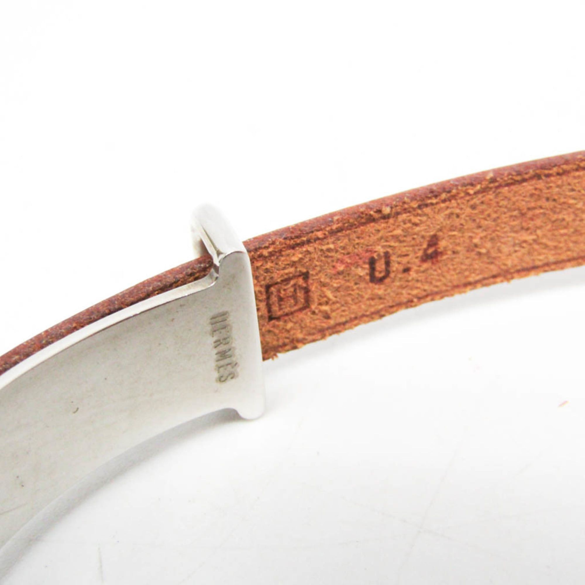 Hermes Hermes API II Choker Leather Bangle Brown Size ONE SIZE - 12 Thumbnail