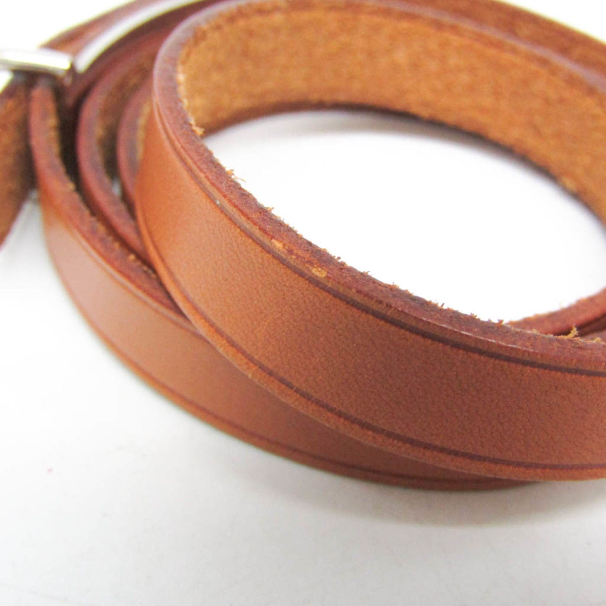 Hermes Hermes API II Choker Leather Bangle Brown Size ONE SIZE - 8 Thumbnail