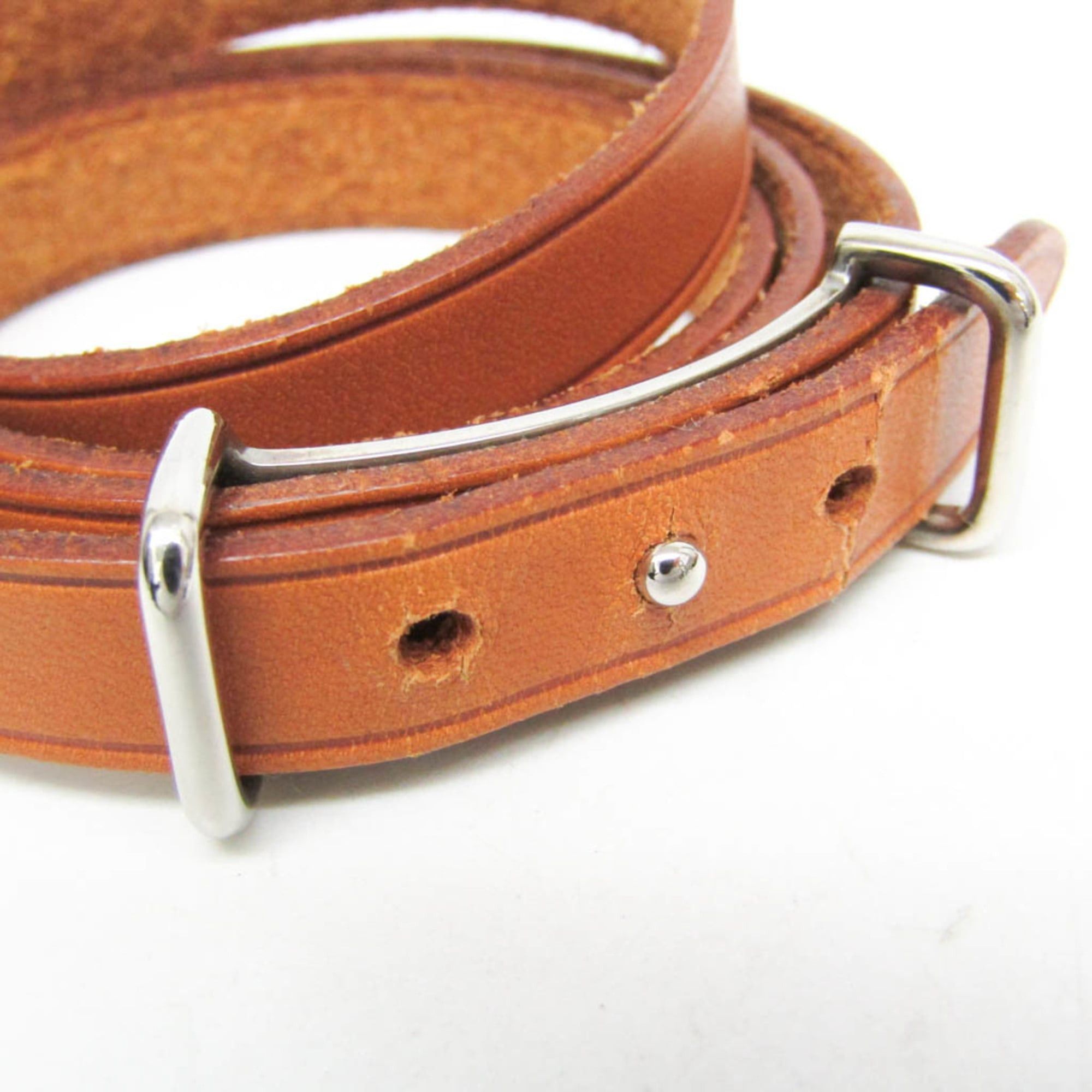 Hermes Hermes API II Choker Leather Bangle Brown Size ONE SIZE - 4 Thumbnail