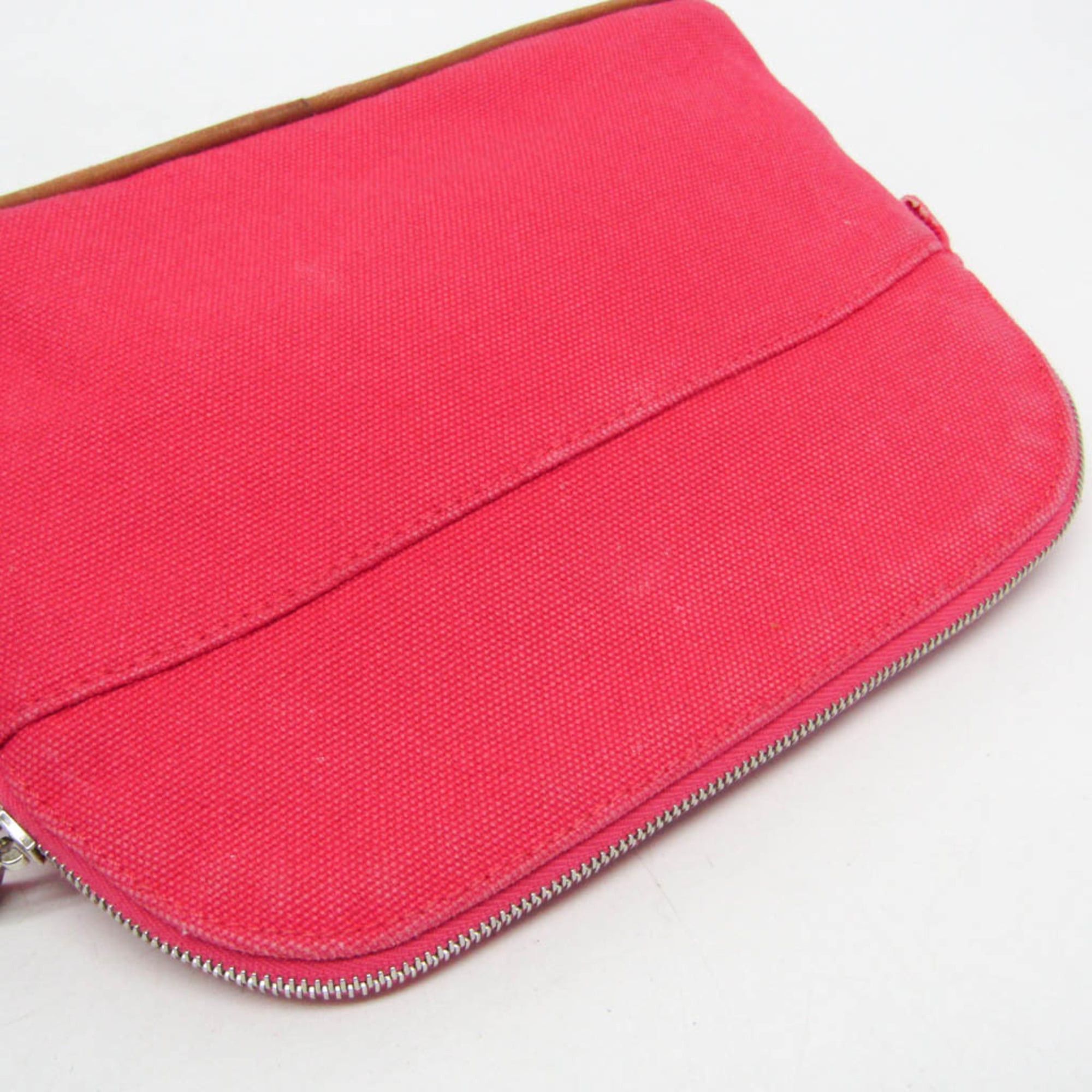 Hermes Hermes Bolide Mini Women's Cotton,Leather Pouch Brown,Pink Size ONE SIZE - 8 Thumbnail