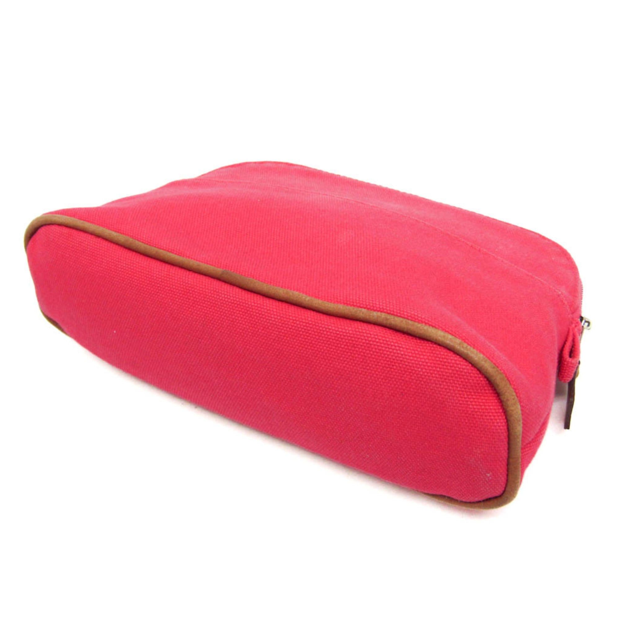 Hermes Hermes Bolide Mini Women's Cotton,Leather Pouch Brown,Pink Size ONE SIZE - 2 Thumbnail