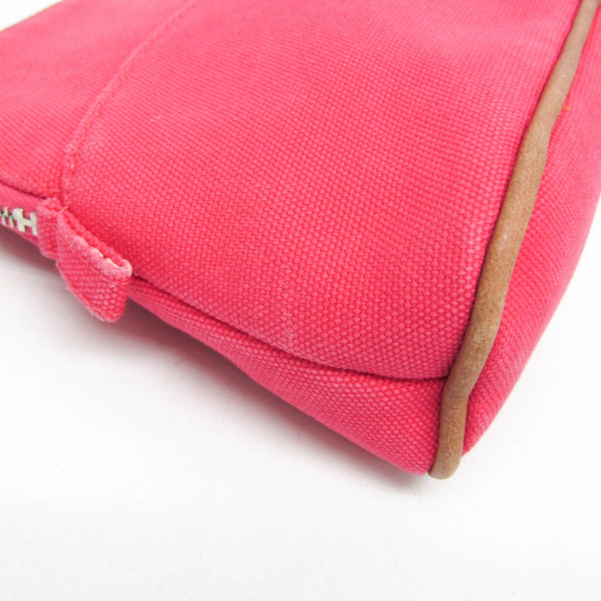 Hermes Hermes Bolide Mini Women's Cotton,Leather Pouch Brown,Pink Size ONE SIZE - 4 Thumbnail