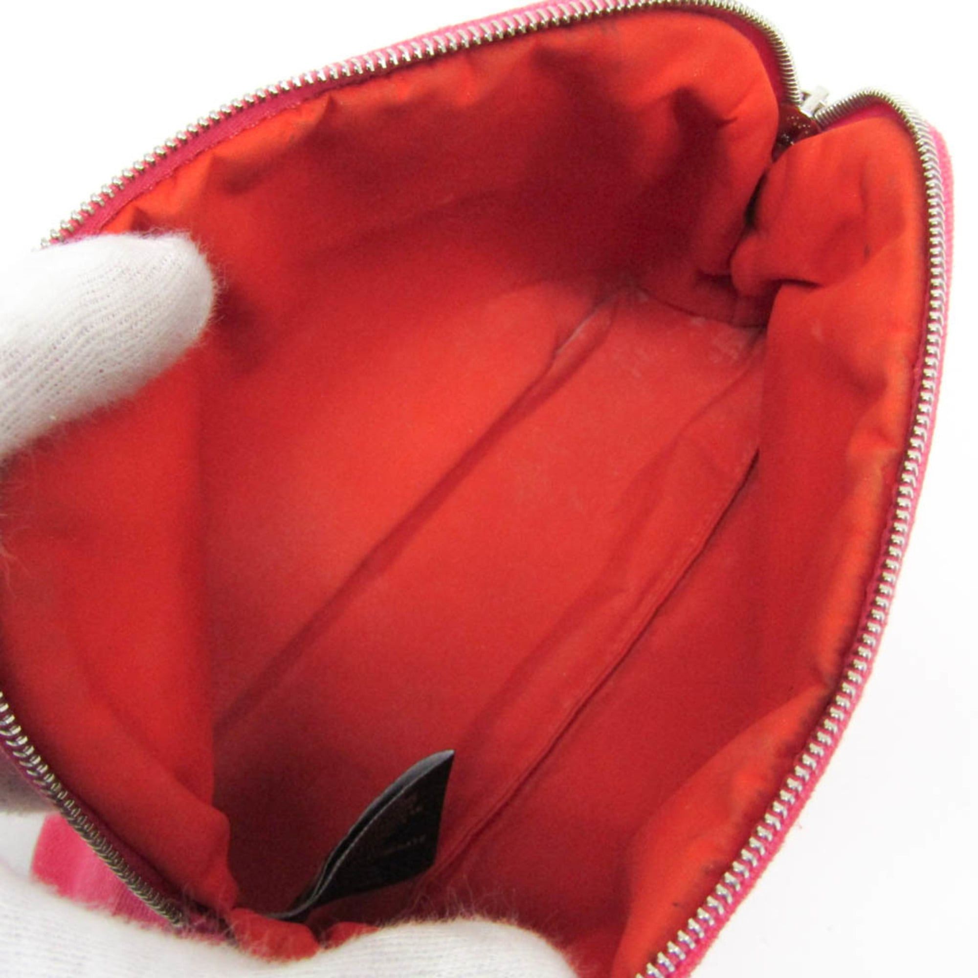 Hermes Hermes Bolide Mini Women's Cotton,Leather Pouch Brown,Pink Size ONE SIZE - 3 Thumbnail