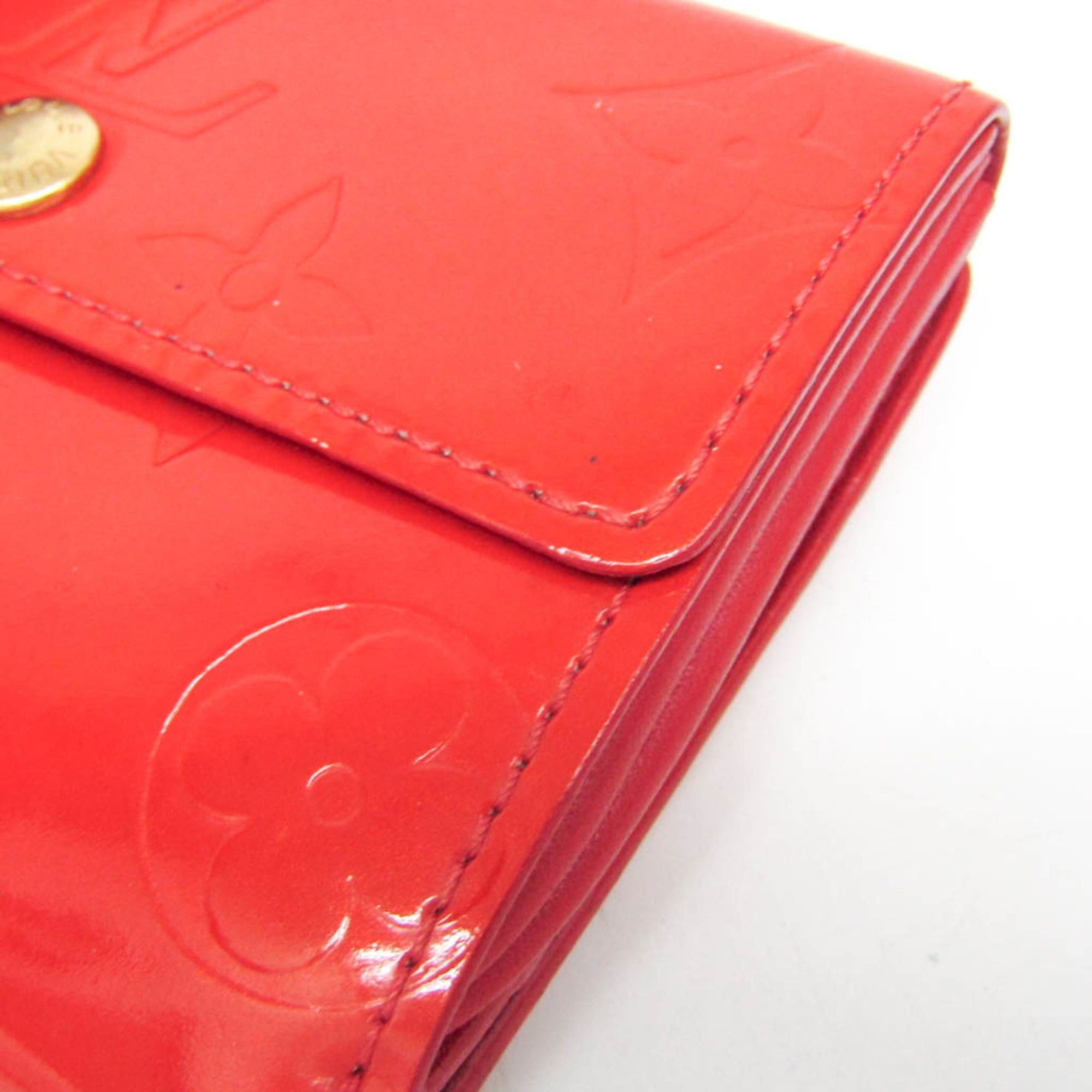 Louis Vuitton Louis Vuitton Monogram Vernis Ludlow M91090 Women's Monogram Vernis Coin Purse/coin Case Rouge Size ONE SIZE - 10 Thumbnail