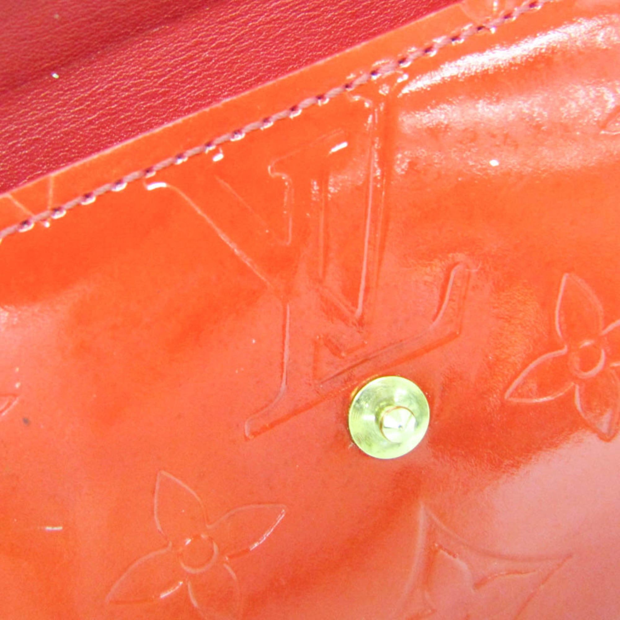 Louis Vuitton Louis Vuitton Monogram Vernis Ludlow M91090 Women's Monogram Vernis Coin Purse/coin Case Rouge Size ONE SIZE - 14 Thumbnail