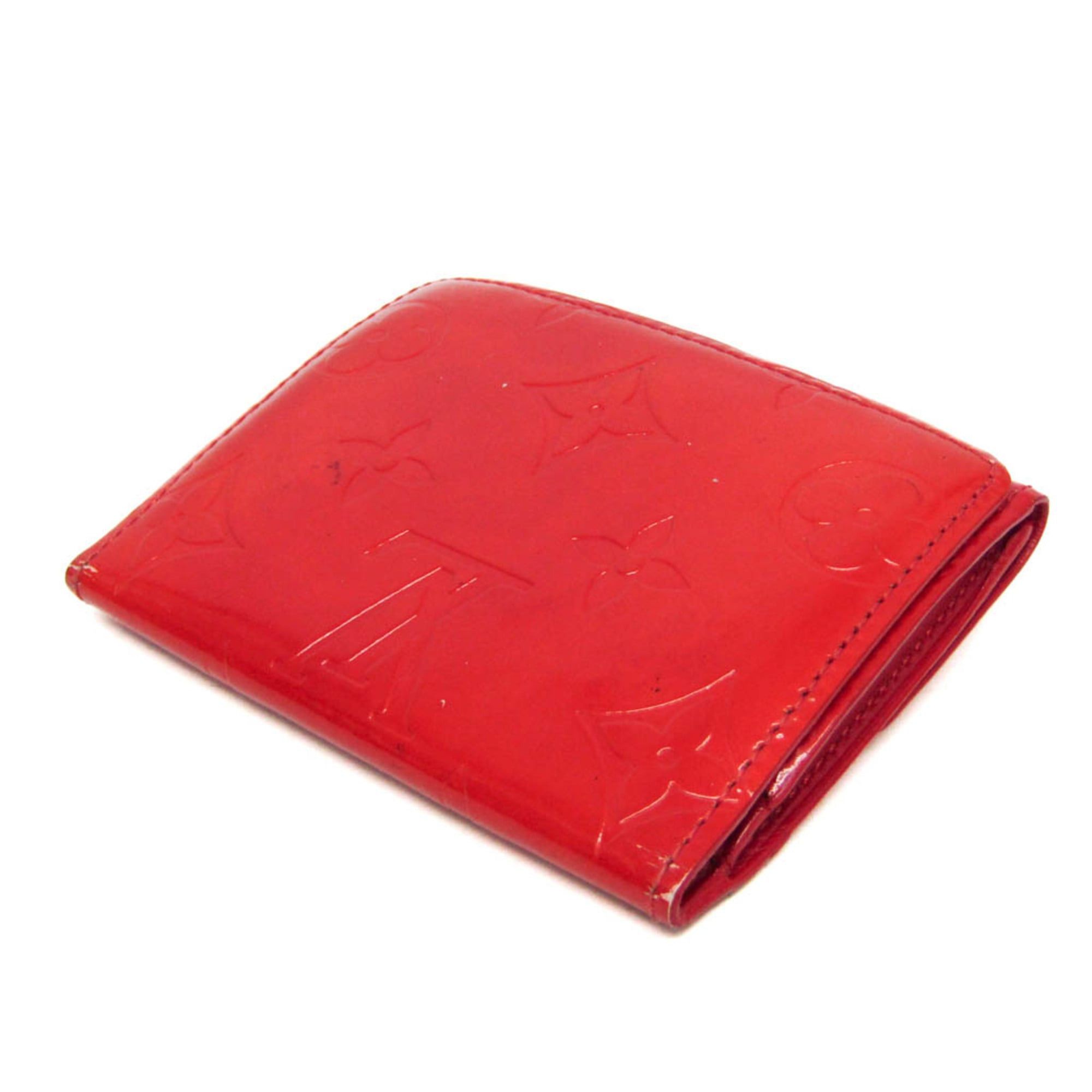 Louis Vuitton Louis Vuitton Monogram Vernis Ludlow M91090 Women's Monogram Vernis Coin Purse/coin Case Rouge Size ONE SIZE - 3 Thumbnail