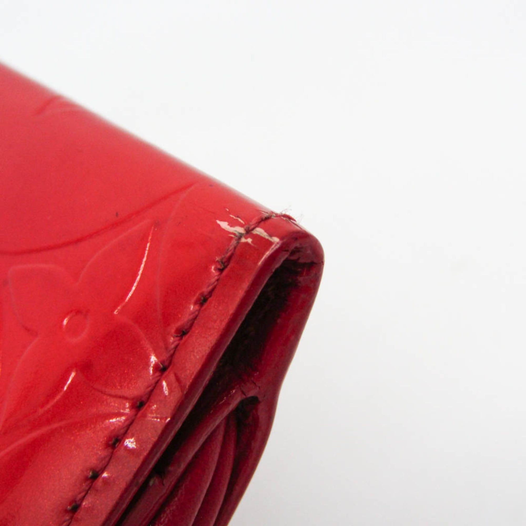 Louis Vuitton Louis Vuitton Monogram Vernis Ludlow M91090 Women's Monogram Vernis Coin Purse/coin Case Rouge Size ONE SIZE - 6 Thumbnail