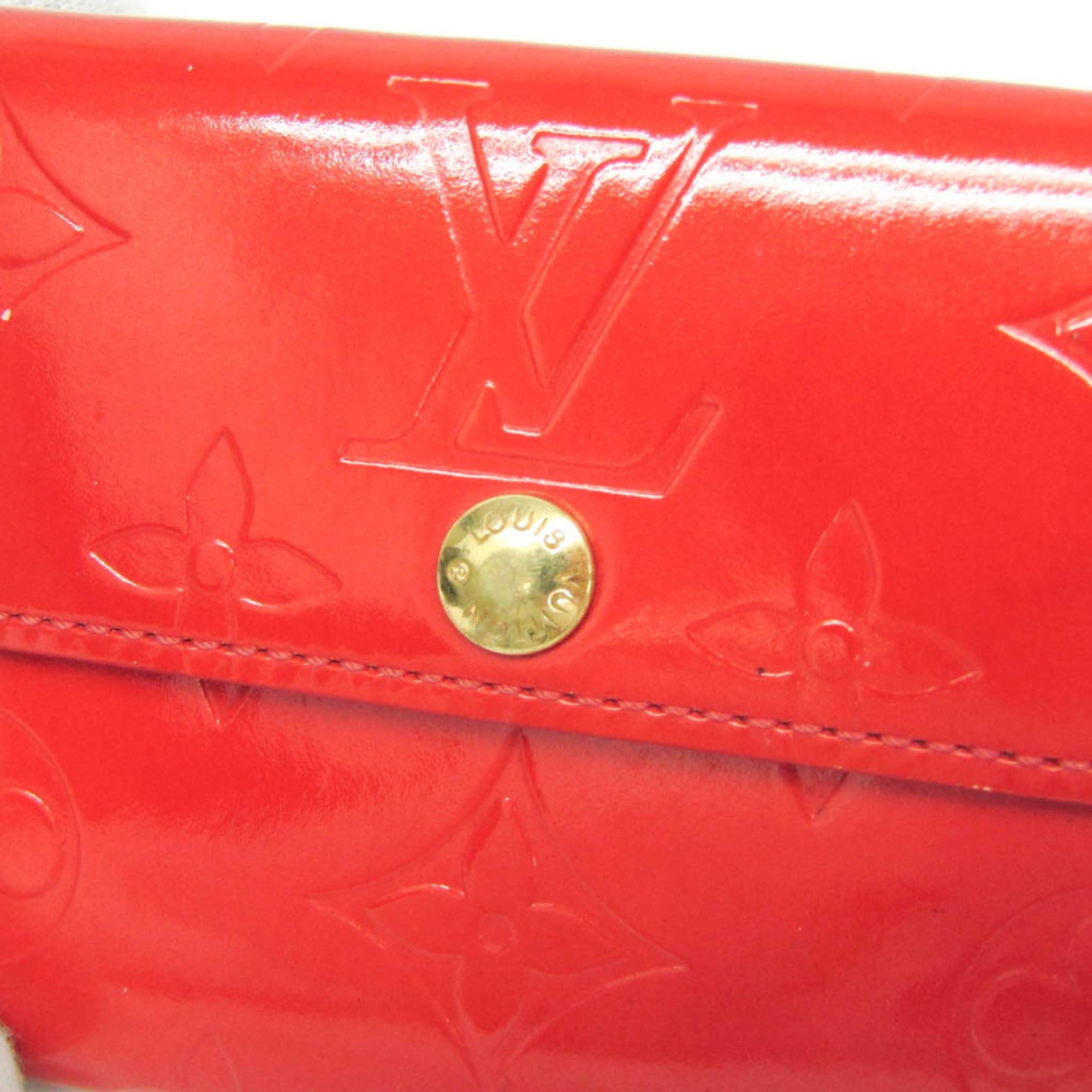 Louis Vuitton Louis Vuitton Monogram Vernis Ludlow M91090 Women's Monogram Vernis Coin Purse/coin Case Rouge Size ONE SIZE - 9 Thumbnail