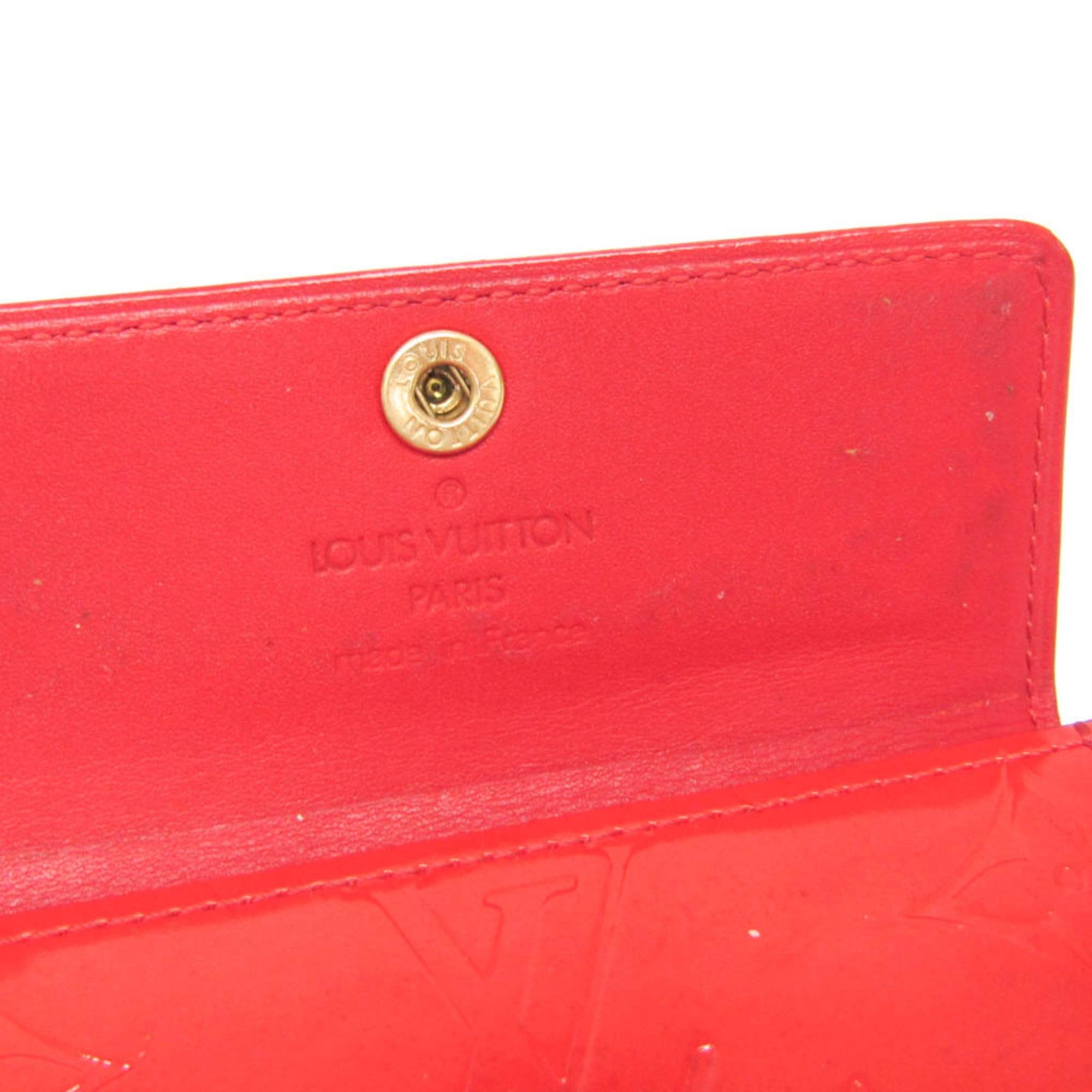 Louis Vuitton Louis Vuitton Monogram Vernis Ludlow M91090 Women's Monogram Vernis Coin Purse/coin Case Rouge Size ONE SIZE - 15 Thumbnail