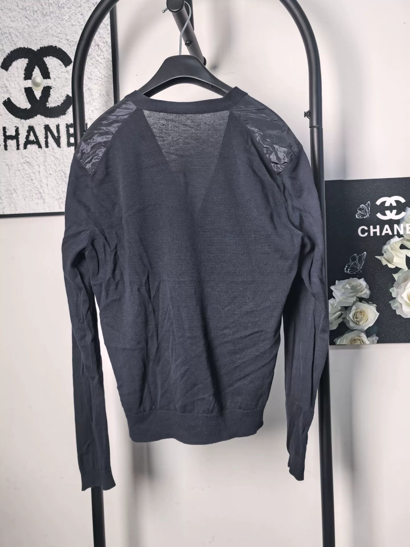 Prada Prada Nylon Panel Cardigan Size US M / EU 48-50 / 2 - 2 Thumbnail